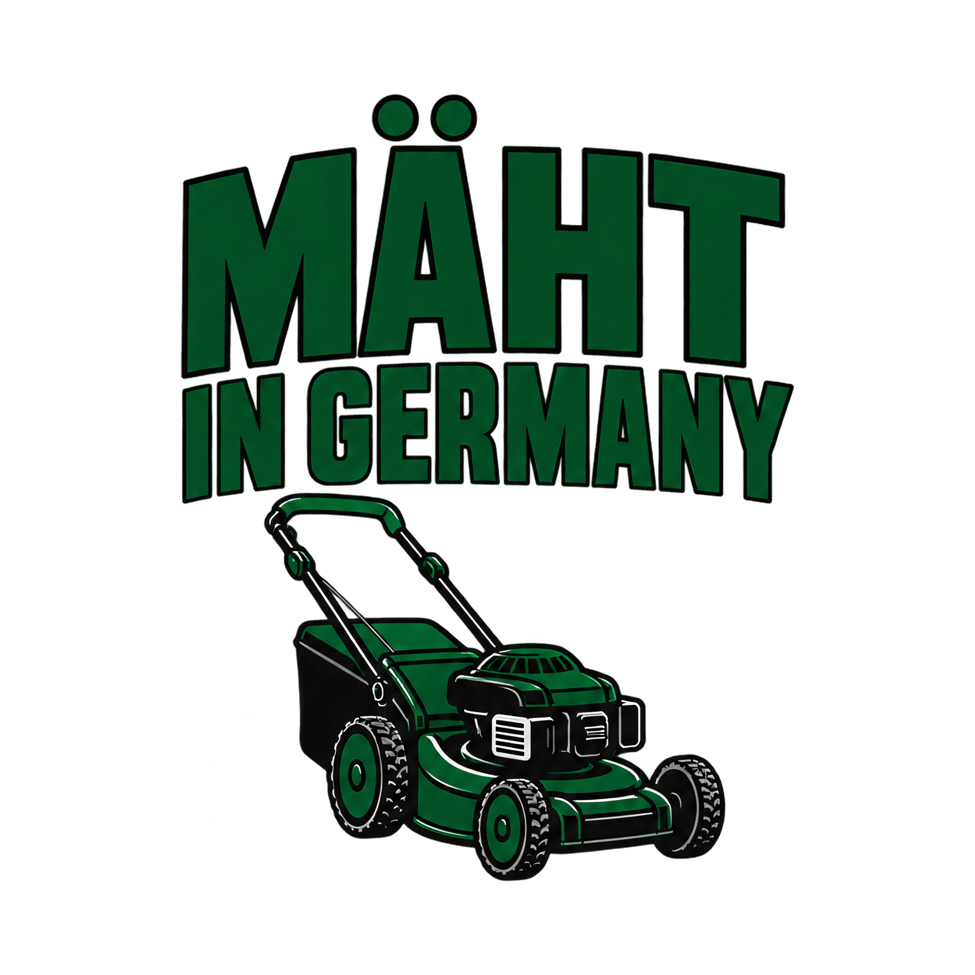 Bügelbild Mäht In Germany, Urlaub Shirt Spruch als Grafik auf weißem Hintergrund (BB015429)