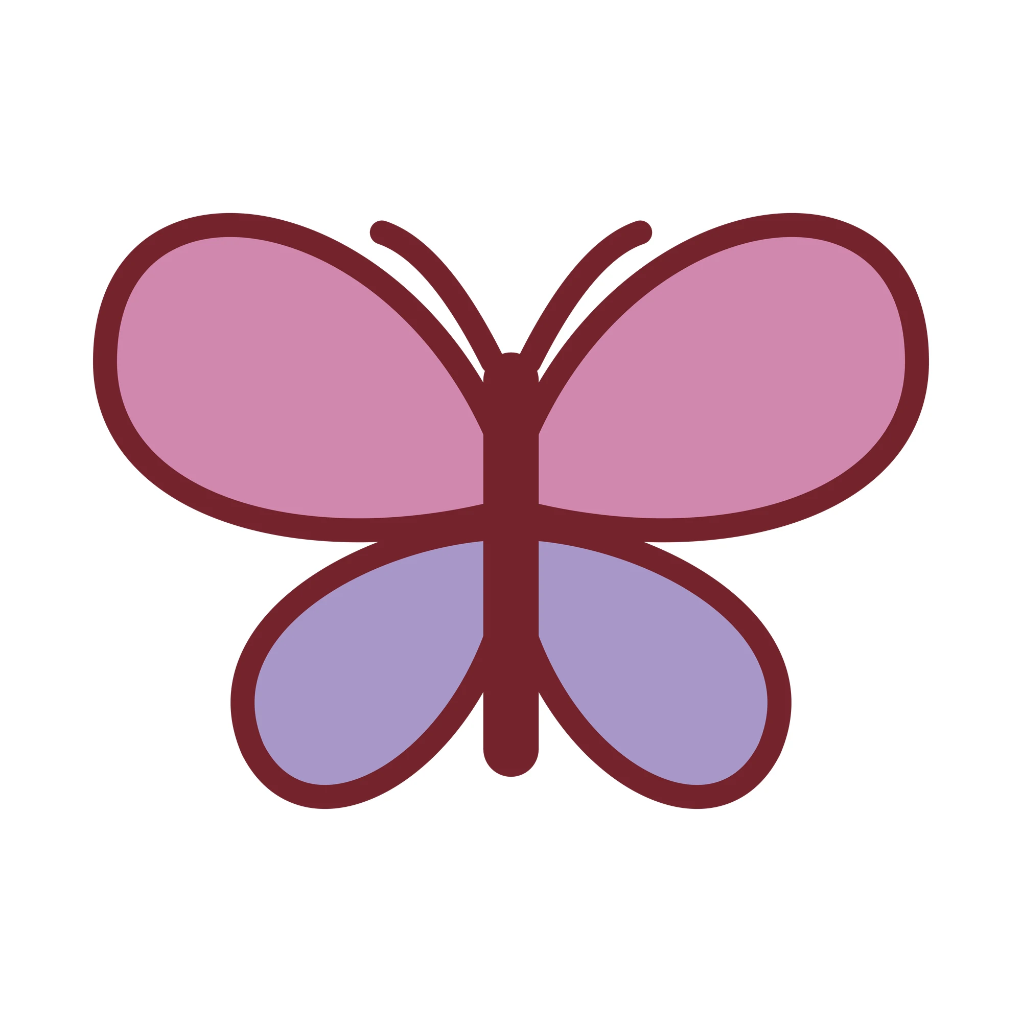 Bügelbild Schmetterling als Grafik auf weißem Hintergrund (BB010353)