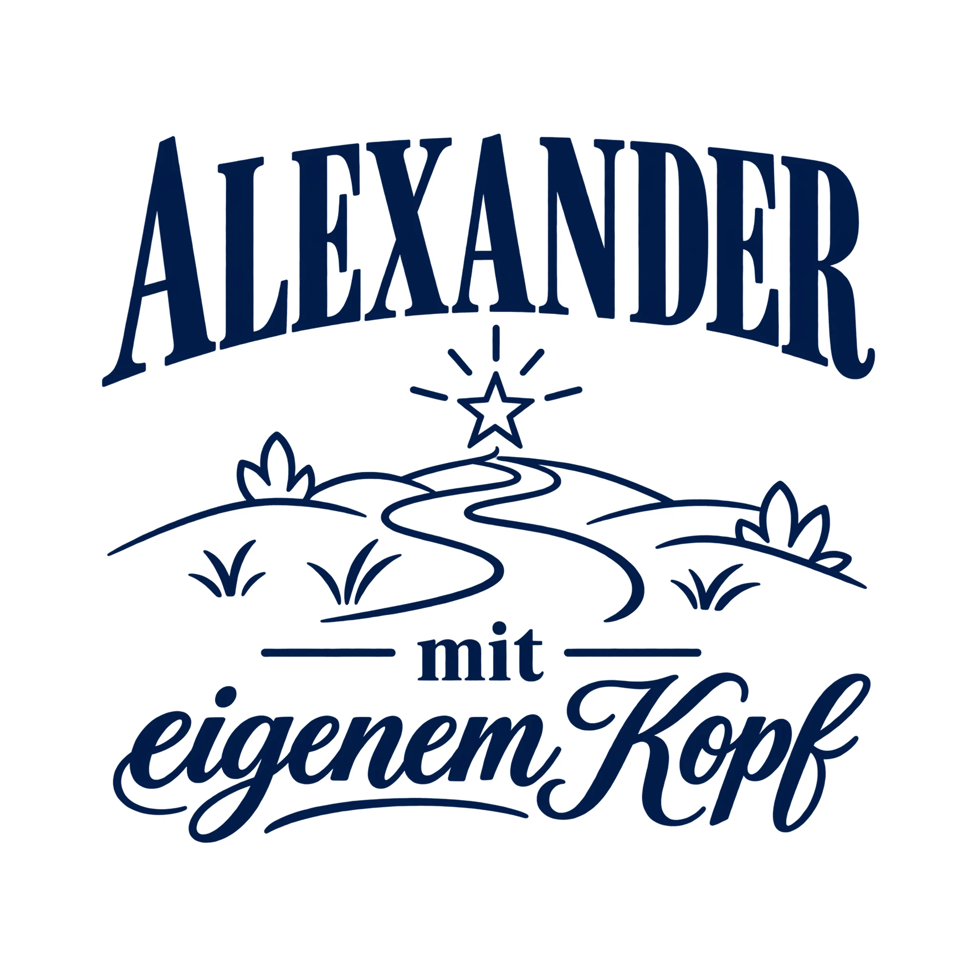 Bügelbild Alexander mit eigenem Kopf als Grafik auf weißem Hintergrund (BB014485)