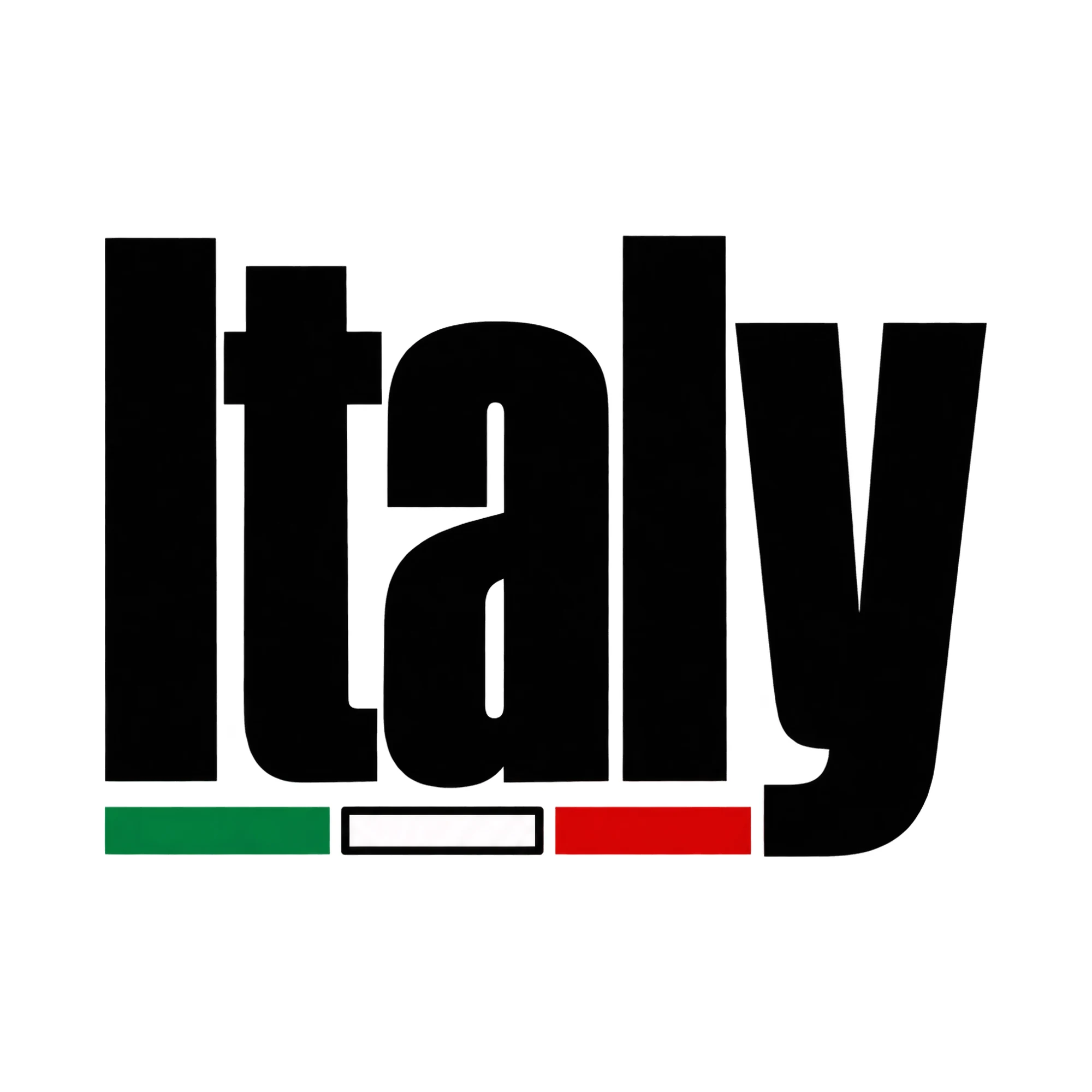Bügelbild Italy, Urlaub Shirt Spruch als Grafik auf weißem Hintergrund (BB015420)