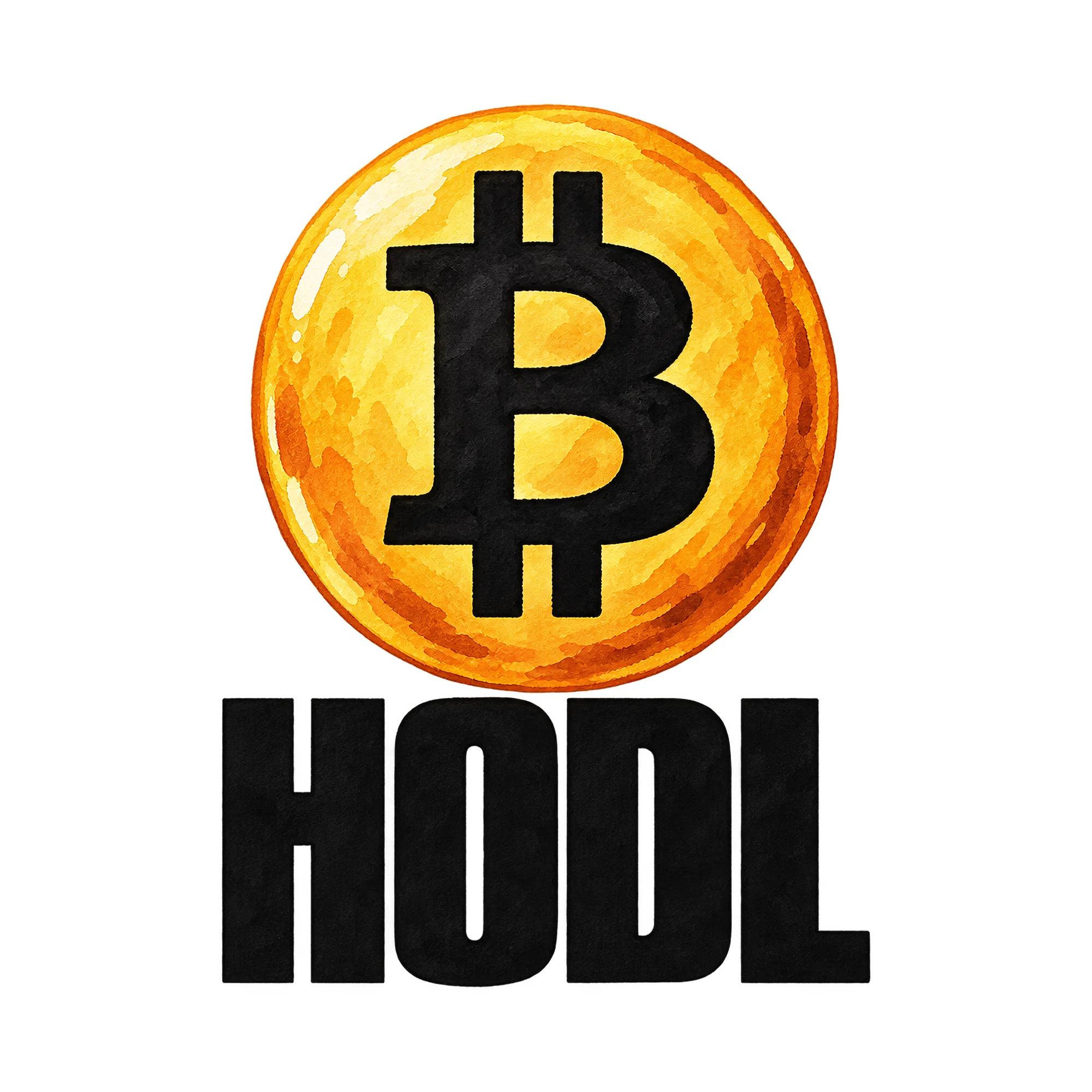 Bügelbild Hodl, Lustiger Shirt Spruch als Grafik auf weißem Hintergrund (BB015915)