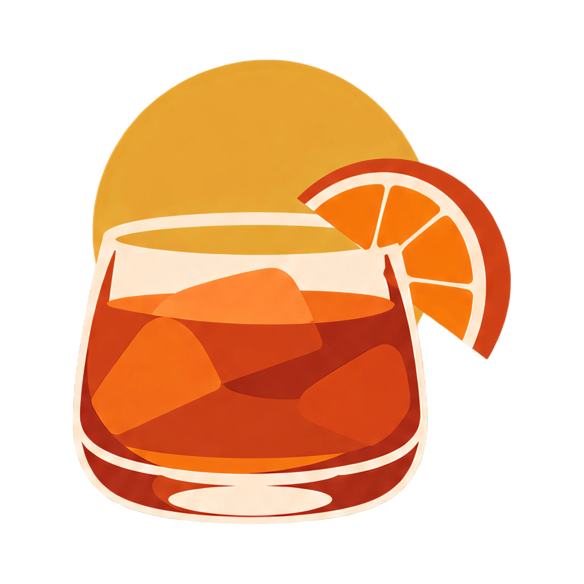 Bügelbild Apero Sonnenuntergang, Lustiger Shirt Motiv als Grafik auf weißem Hintergrund (BB016077)