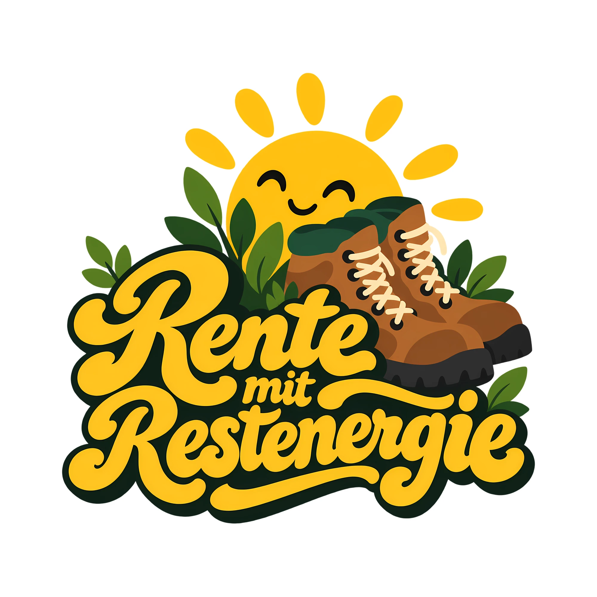 Bügelbild Rente mit Restenergie als Grafik auf weißem Hintergrund (BB011718)