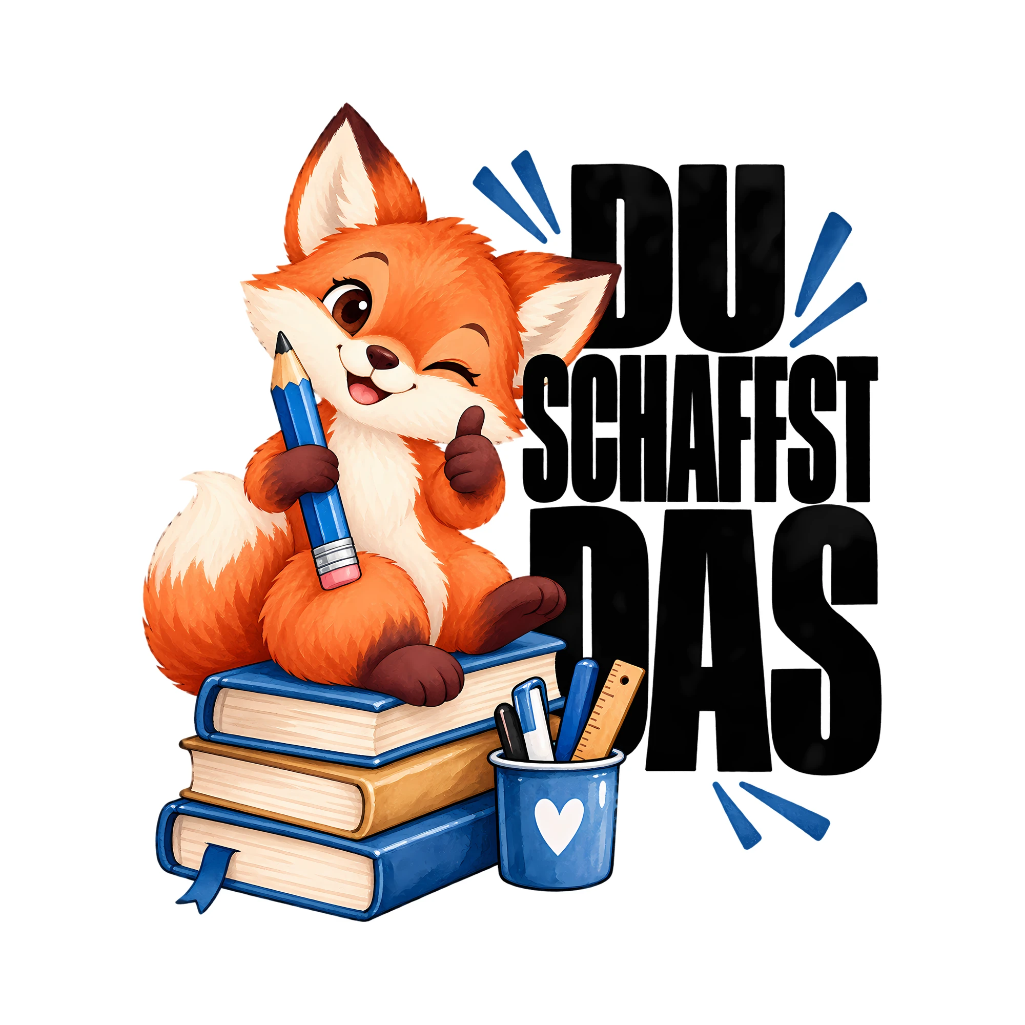 Bügelbild Du schaffst das als Grafik auf weißem Hintergrund (BB011603)