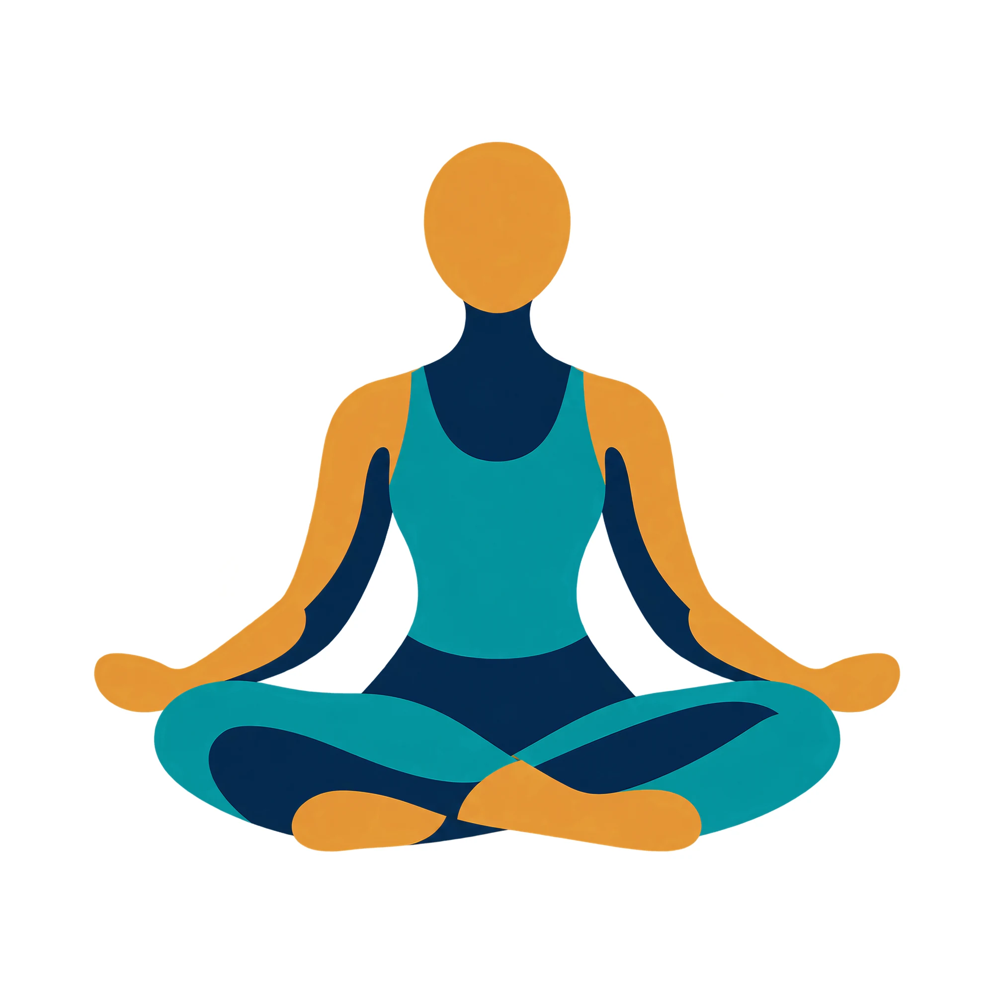 Bügelbild Geometrisch Yoga, Lustiger Shirt Motiv als Grafik auf weißem Hintergrund (BB015573)