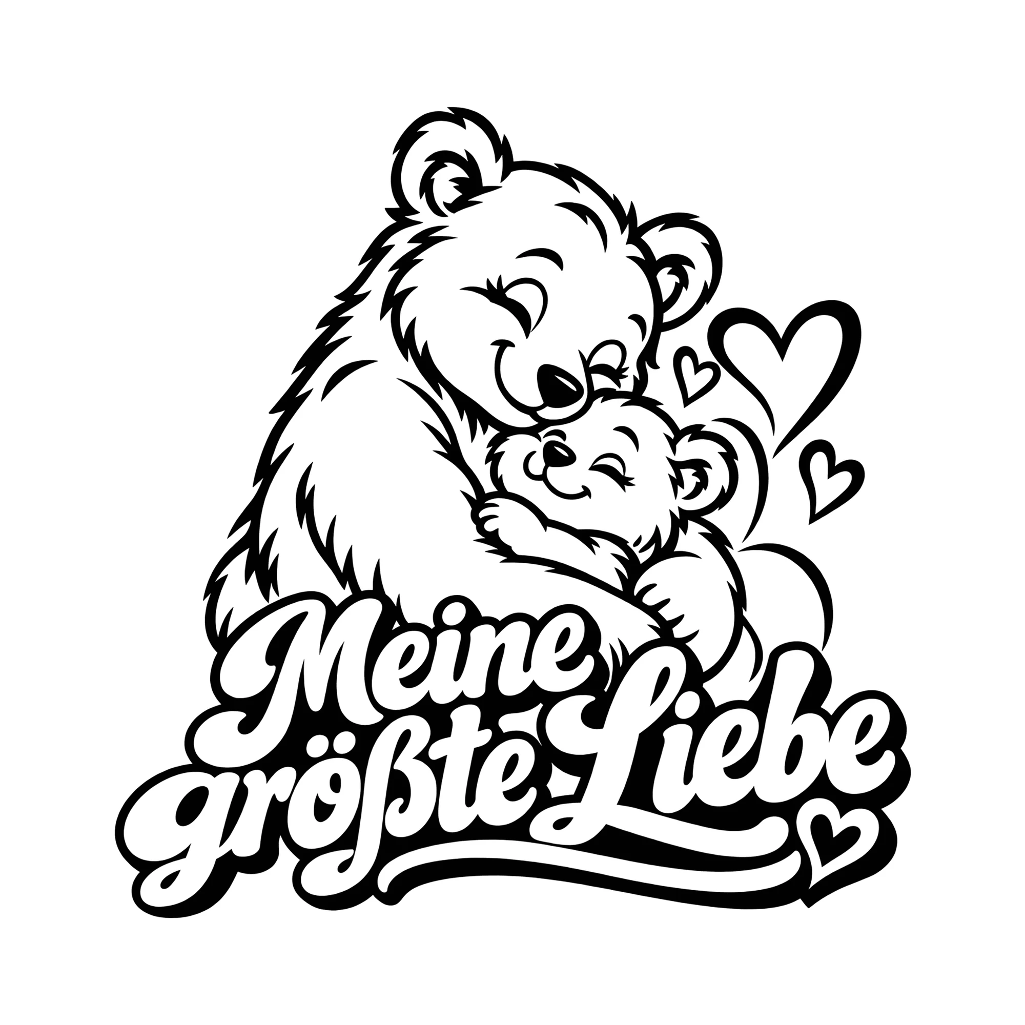 Bügelbild Meine größte Liebe als Grafik auf weißem Hintergrund (BB012371)