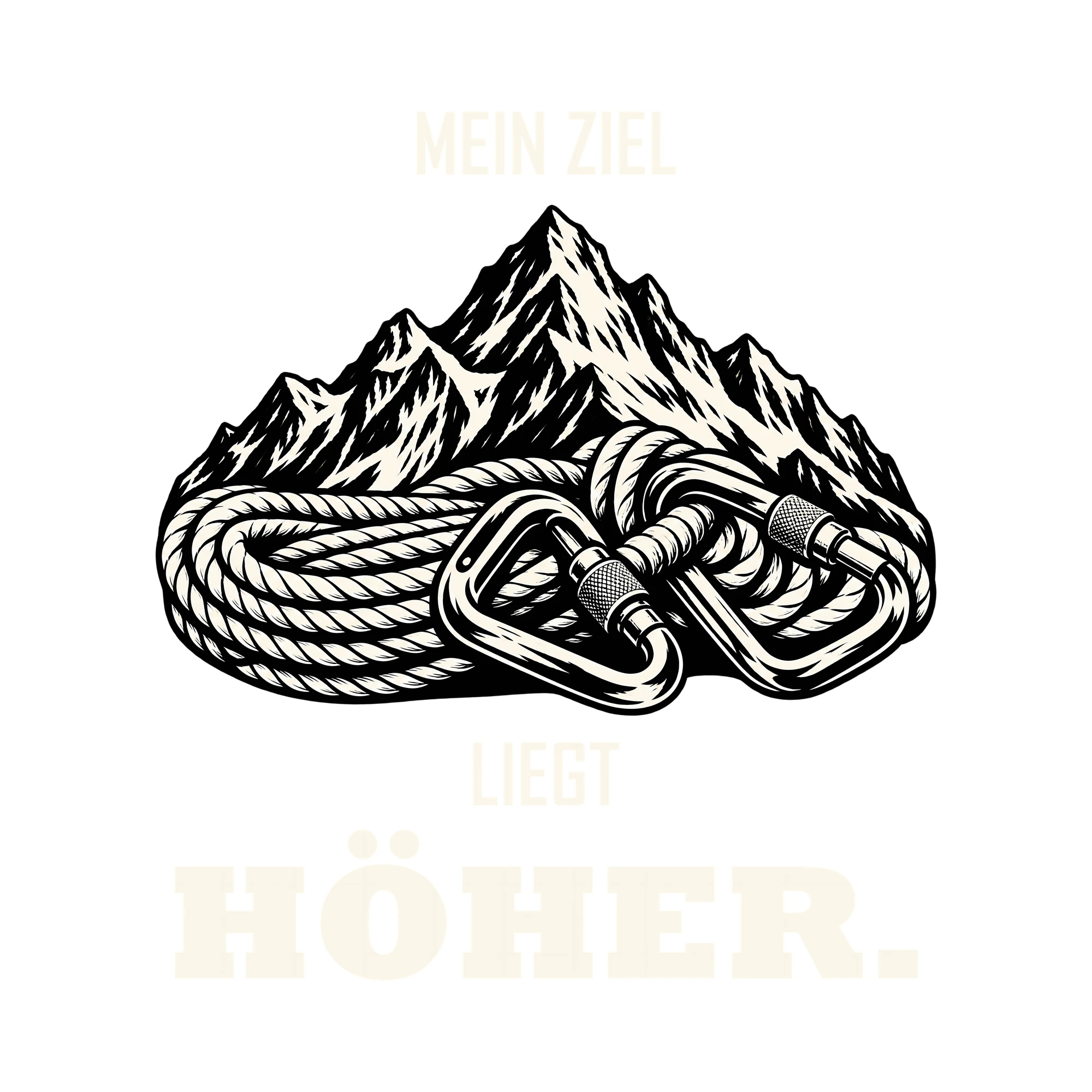 Bügelbild MEIN ZIEL LIEGT HÖHER. als Grafik auf weißem Hintergrund (BB013183)
