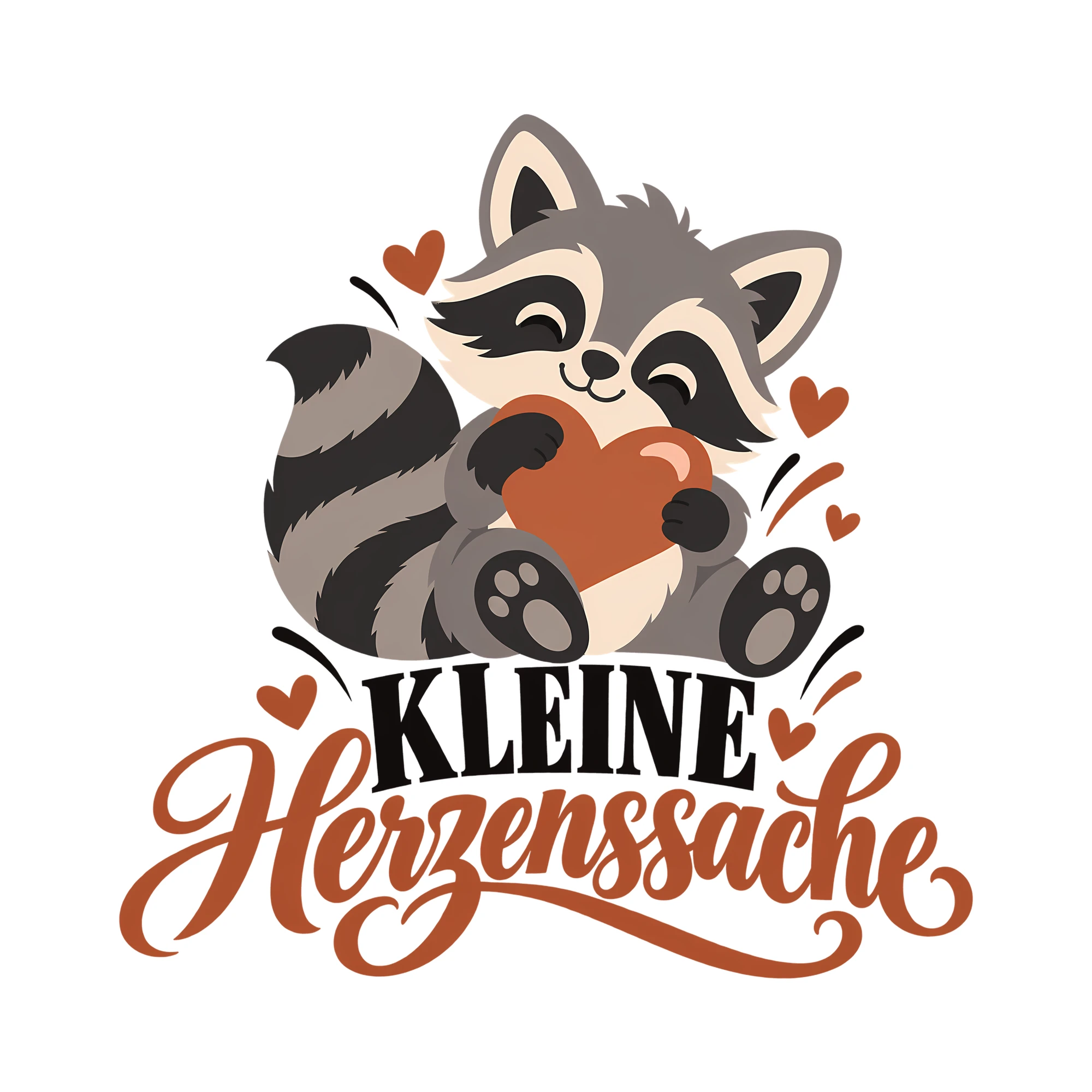 Bügelbild Kleine Herzenssache als Grafik auf weißem Hintergrund (BB013417)