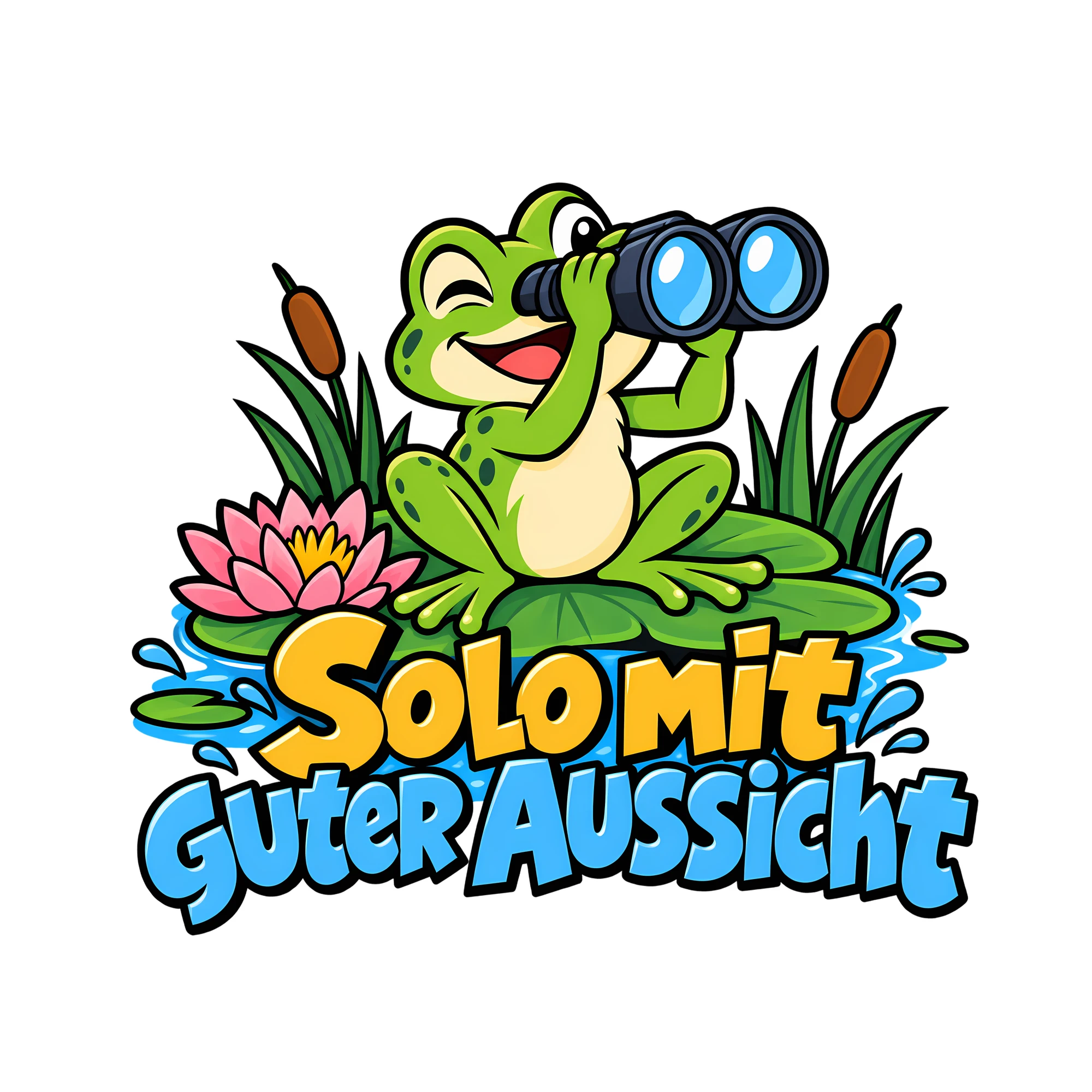 Bügelbild Solo mit guter Aussicht als Grafik auf weißem Hintergrund (BB014206)