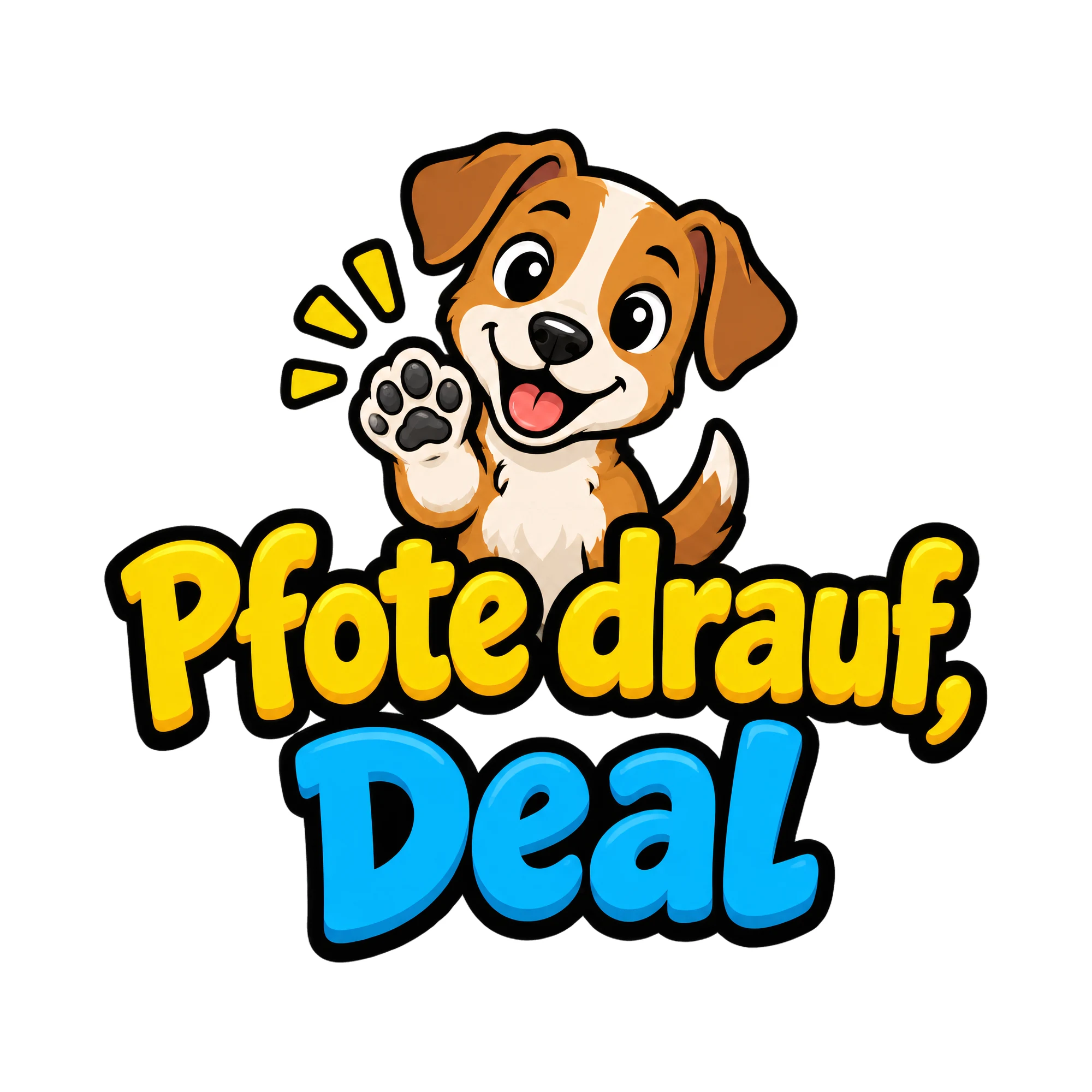 Bügelbild Pfote drauf, Deal, Tiere Shirt Spruch als Grafik auf weißem Hintergrund (BB016560)