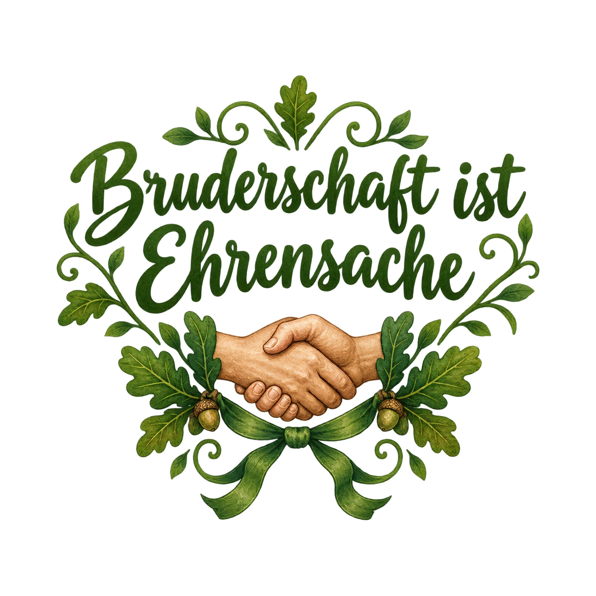 Bügelbild Bruderschaft ist Ehrensache als Grafik auf weißem Hintergrund (BB020422)