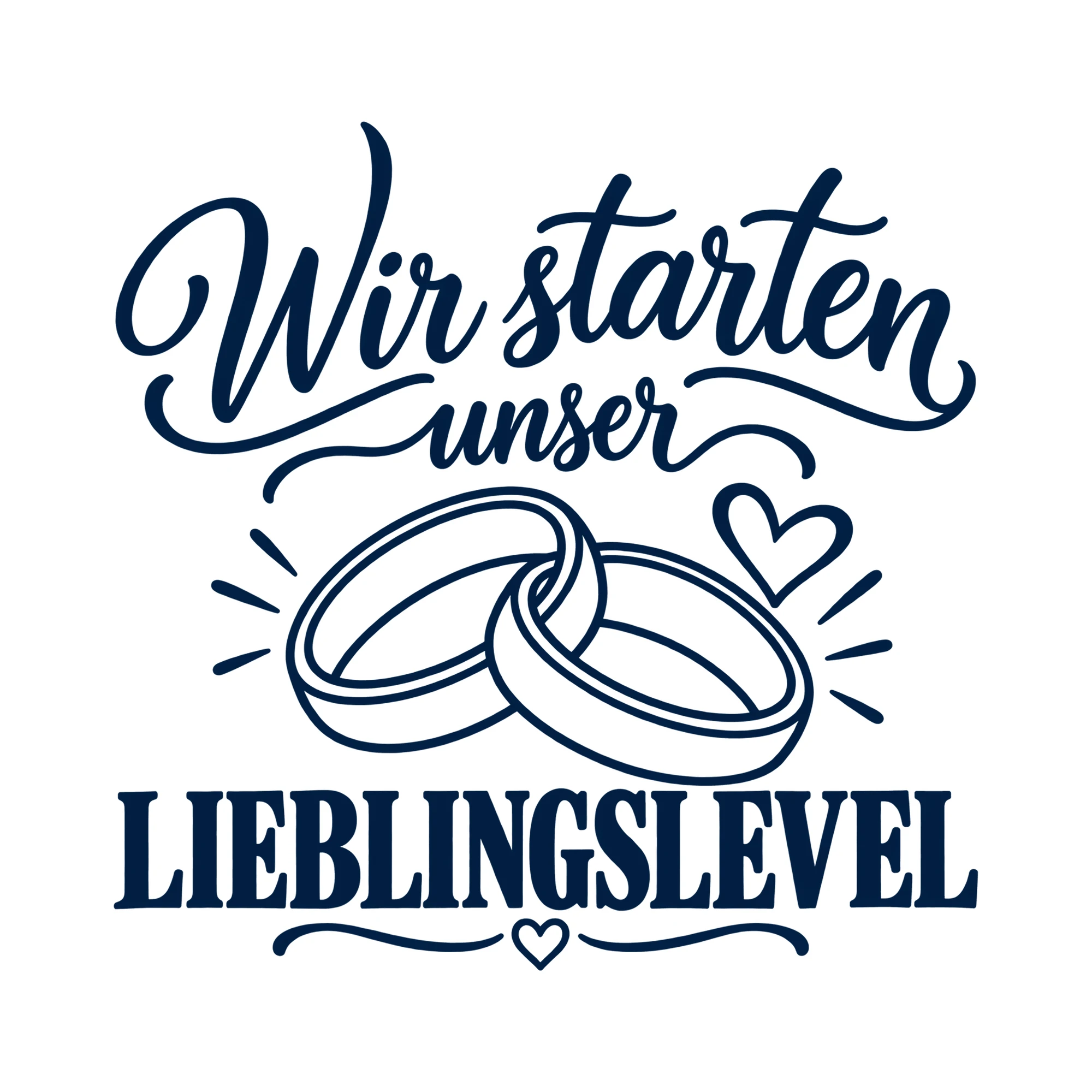 Bügelbild Wir starten unser Lieblingslevel als Grafik auf weißem Hintergrund (BB013145)