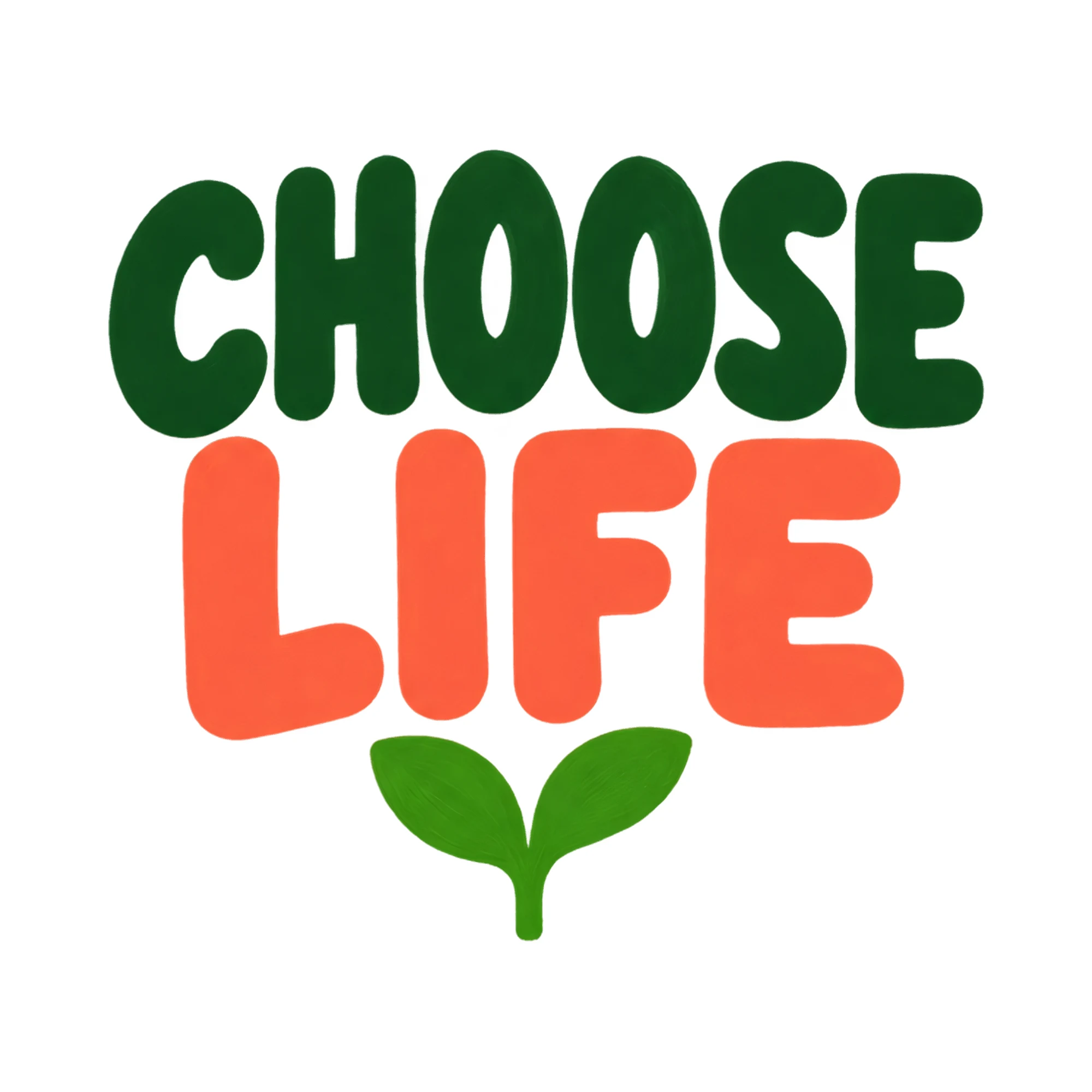 Bügelbild Choose Life, Lustiger Shirt Spruch als Grafik auf weißem Hintergrund (BB017461)