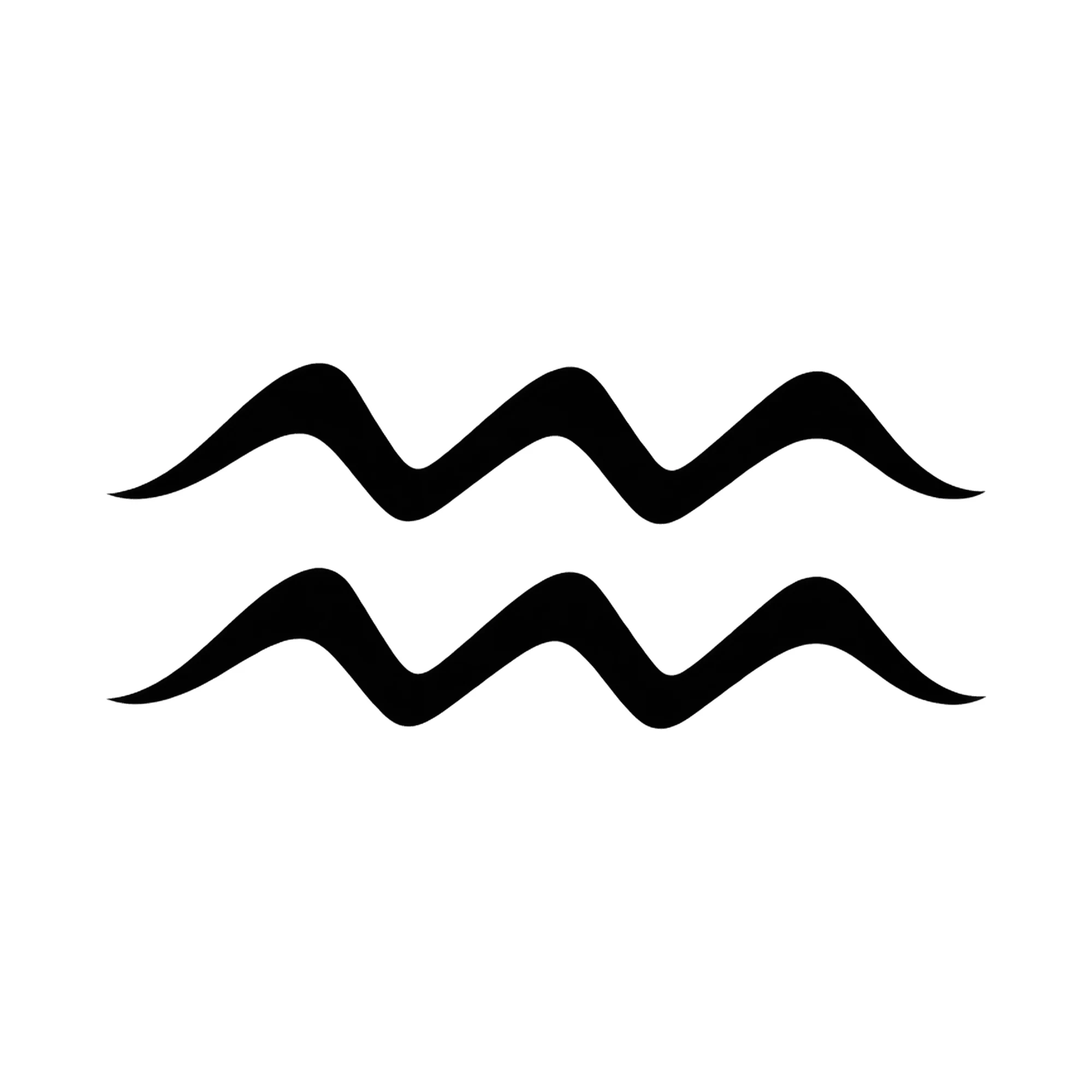 Bügelbild Sternzeichen Wassermann Symbol, Lustiger Shirt Motiv als Grafik auf weißem Hintergrund (BB017920)