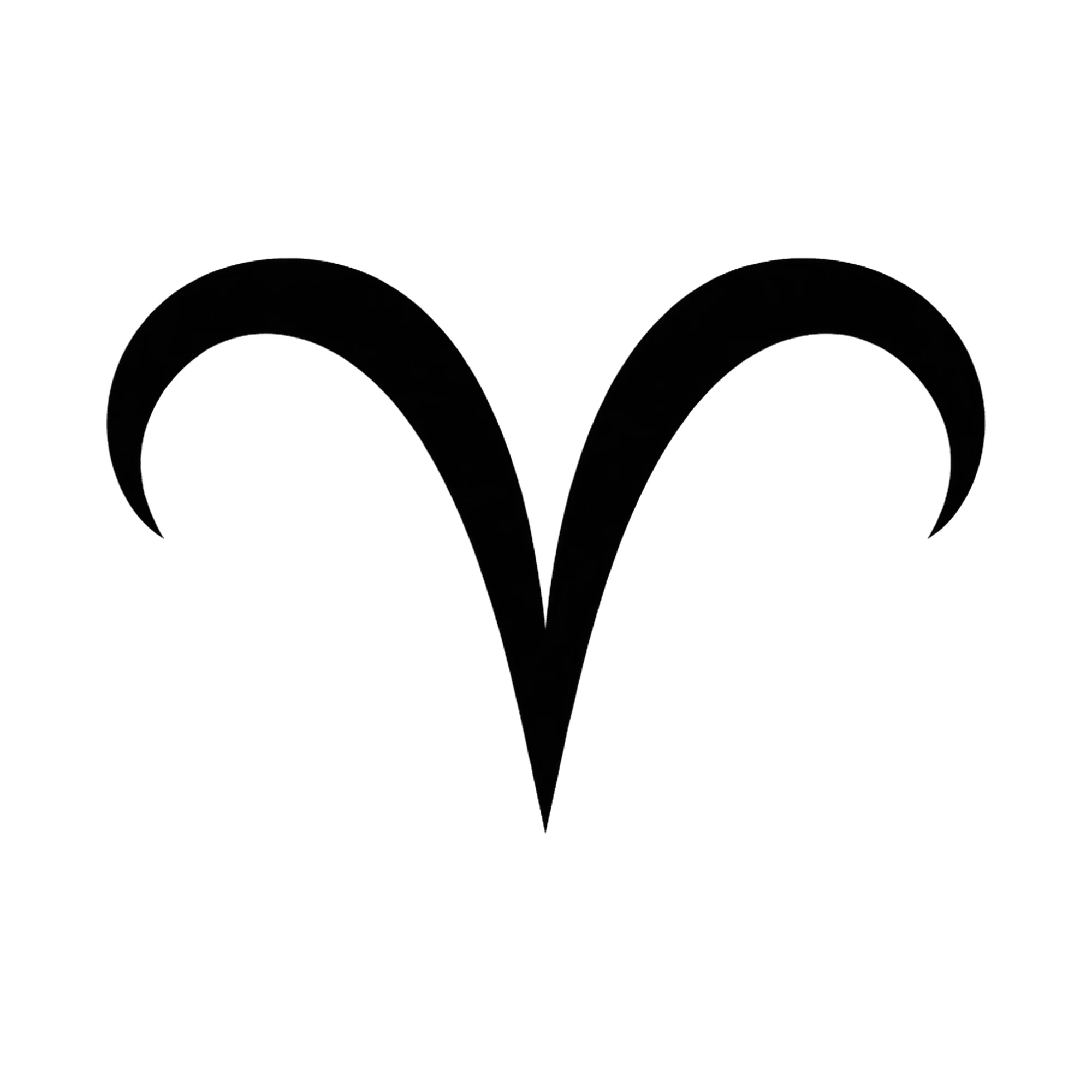 Bügelbild Sternzeichen Widder Symbol, Lustiger Shirt Motiv als Grafik auf weißem Hintergrund (BB017931)