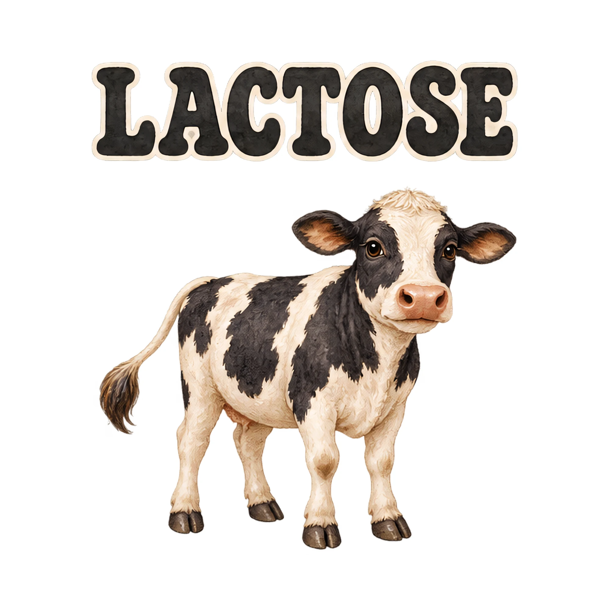 Bügelbild LACTOSE als Grafik auf weißem Hintergrund (BB021307)