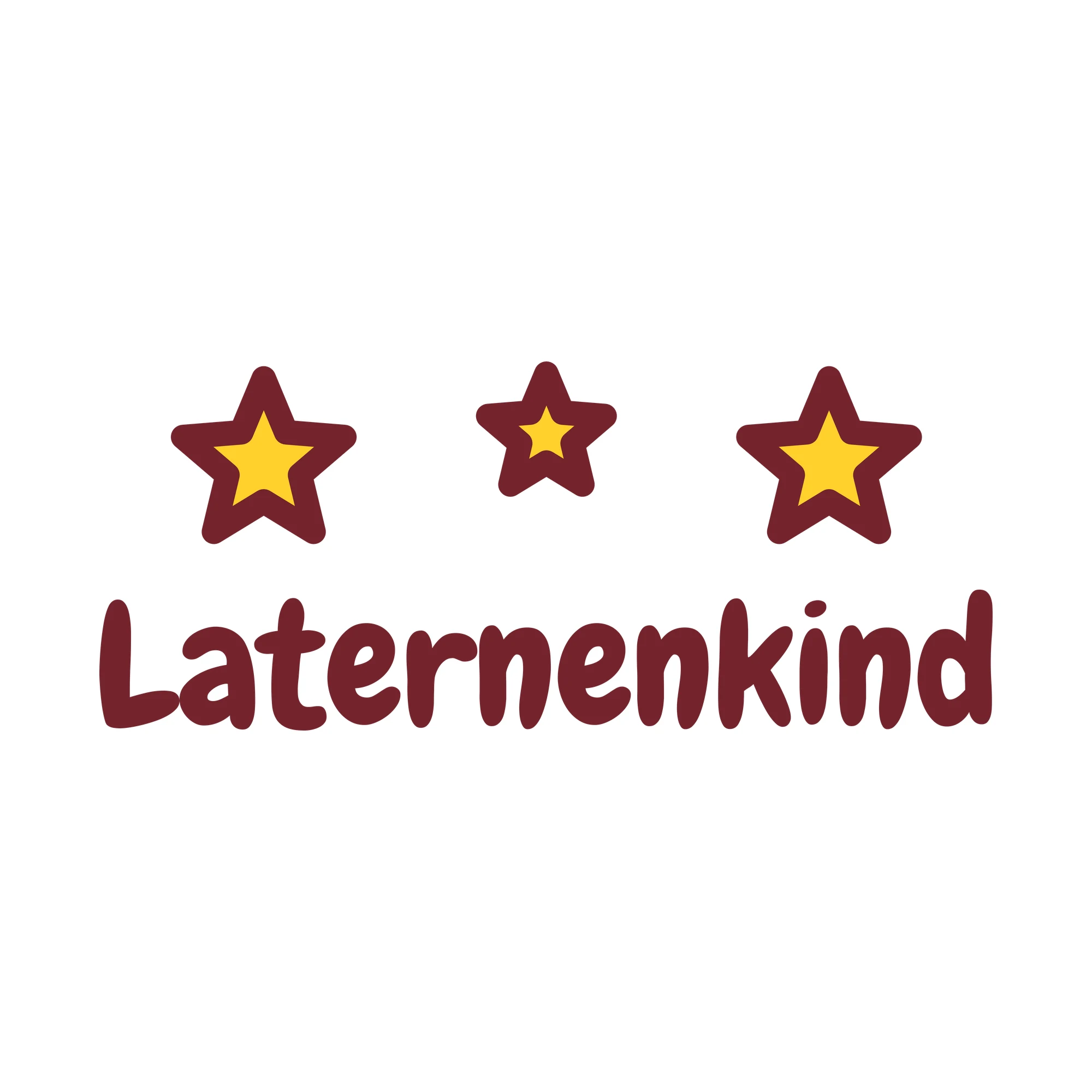 Bügelbild Schriftzug Laternenkind als Grafik auf weißem Hintergrund (BB010304)