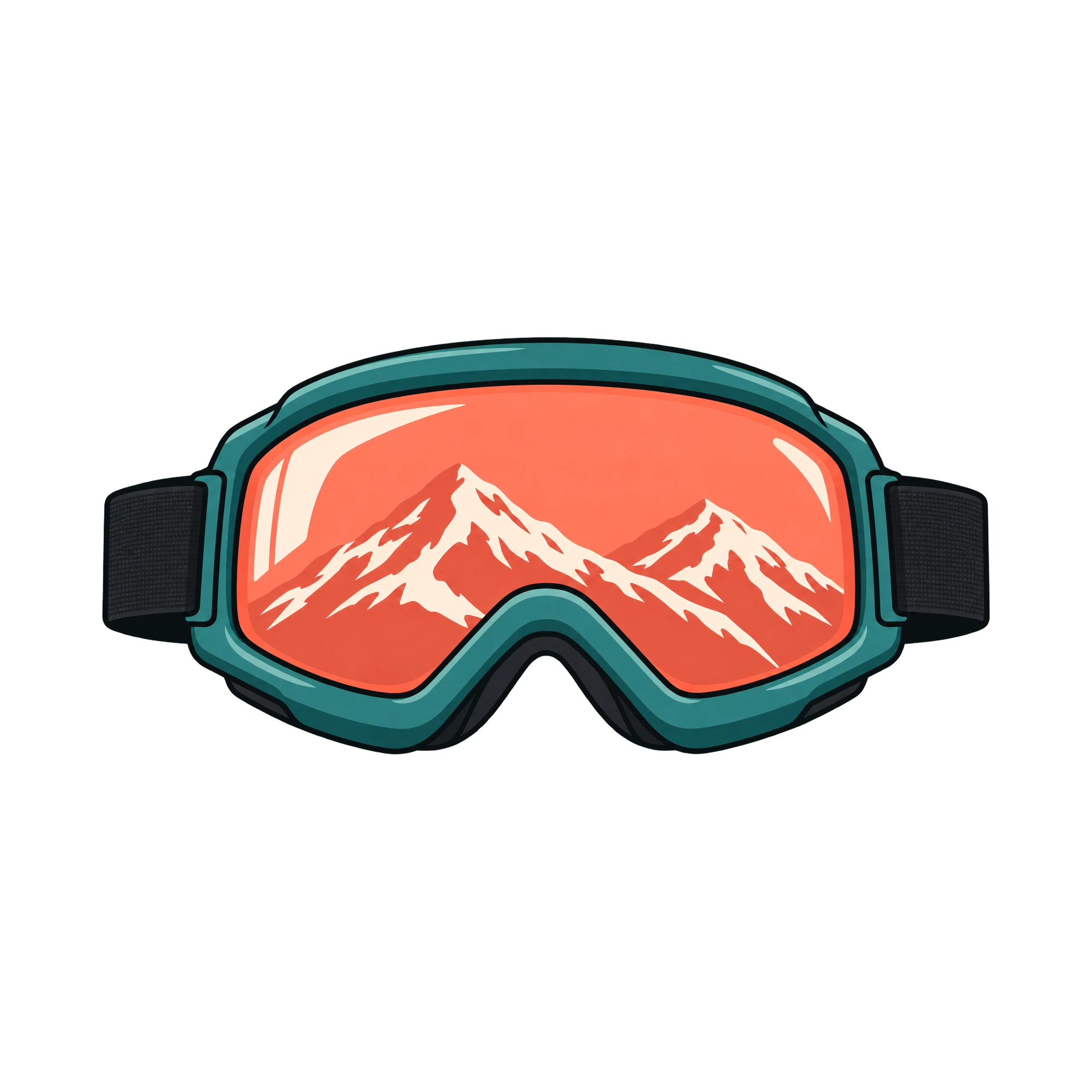 Bügelbild Snowboarding Logo Brille, Lustiger Shirt Motiv als Grafik auf weißem Hintergrund (BB015604)