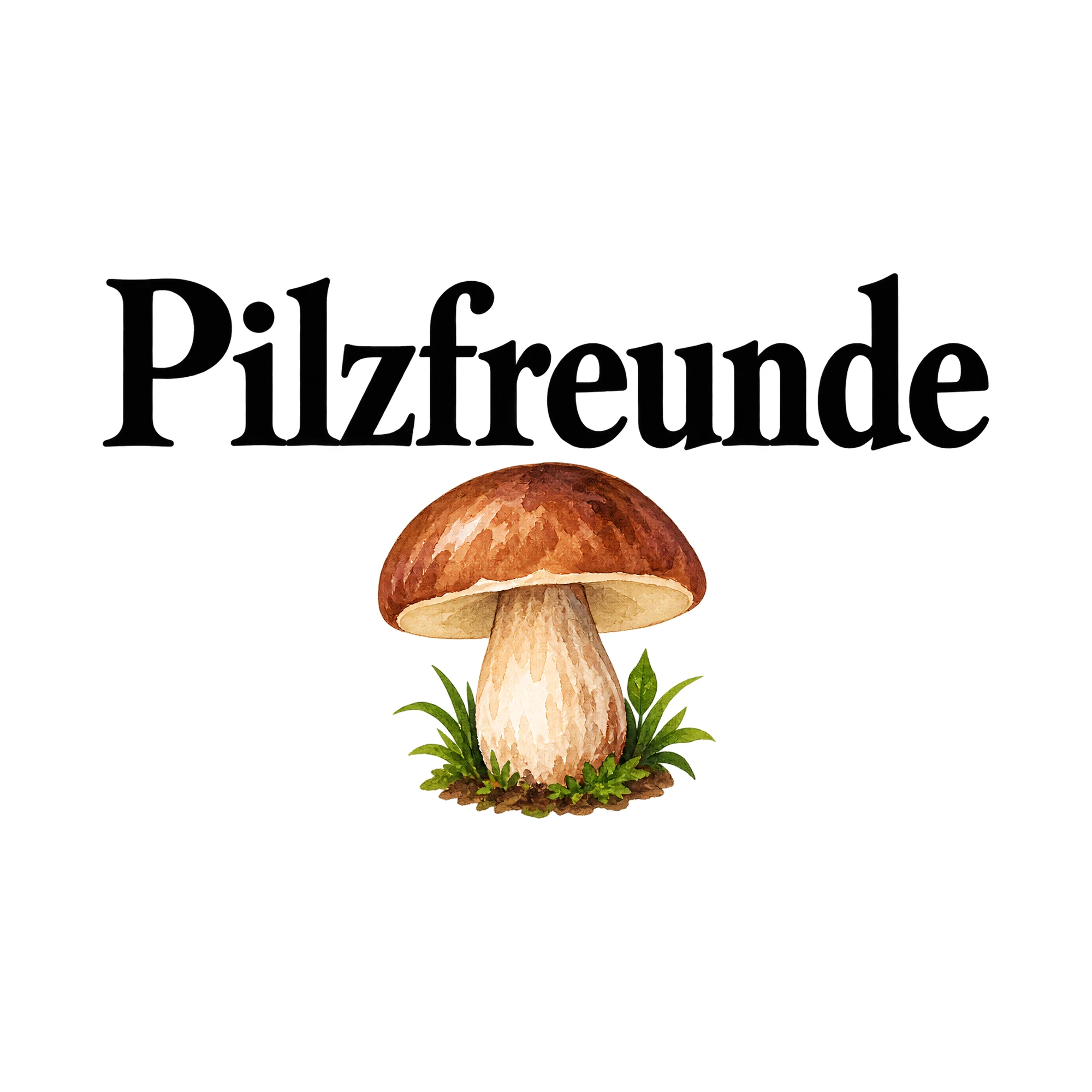 Bügelbild Pilzfreunde, Retro Shirt Spruch als Grafik auf weißem Hintergrund (BB015525)