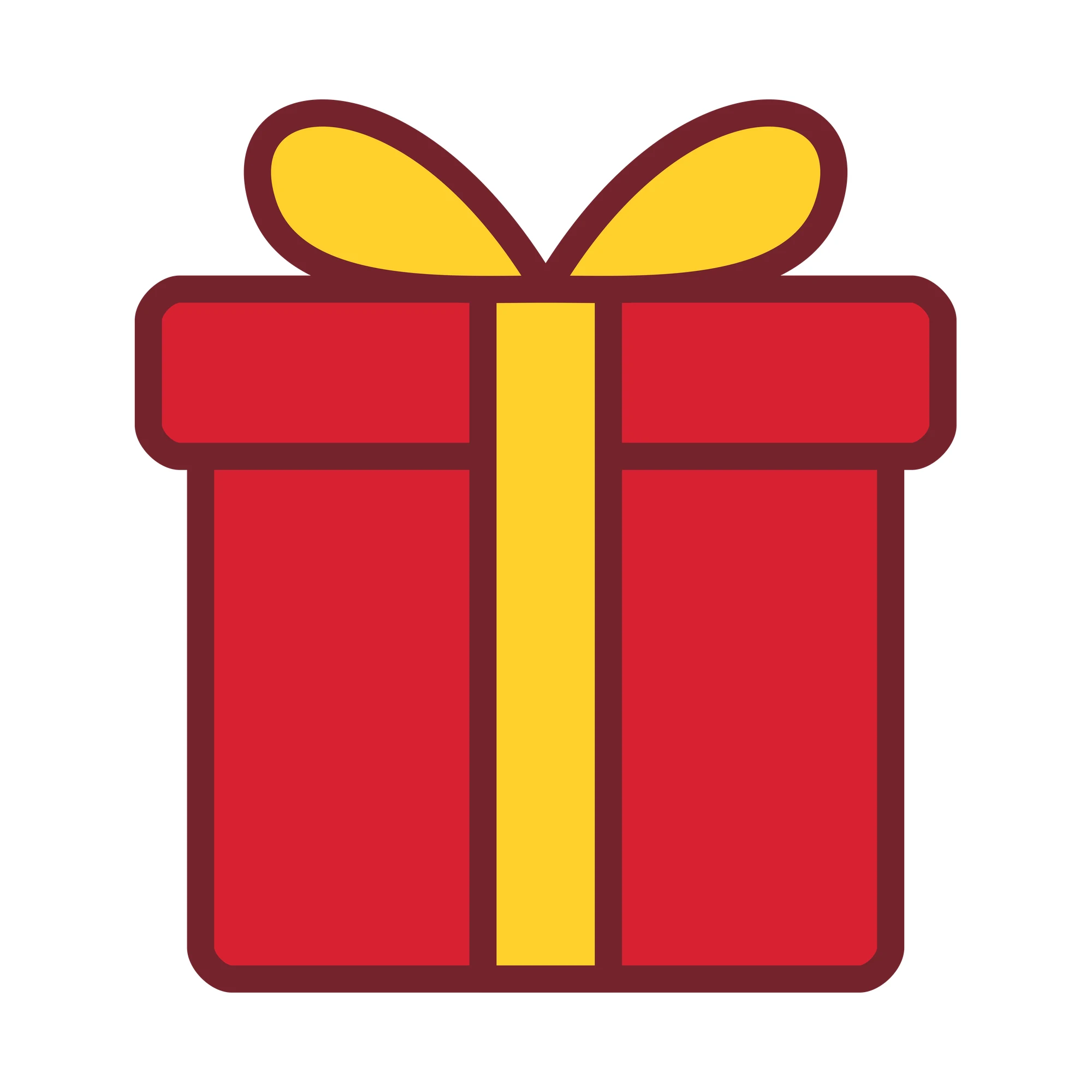 Bügelbild Geschenk mit Schleife als Grafik auf weißem Hintergrund (BB010307)
