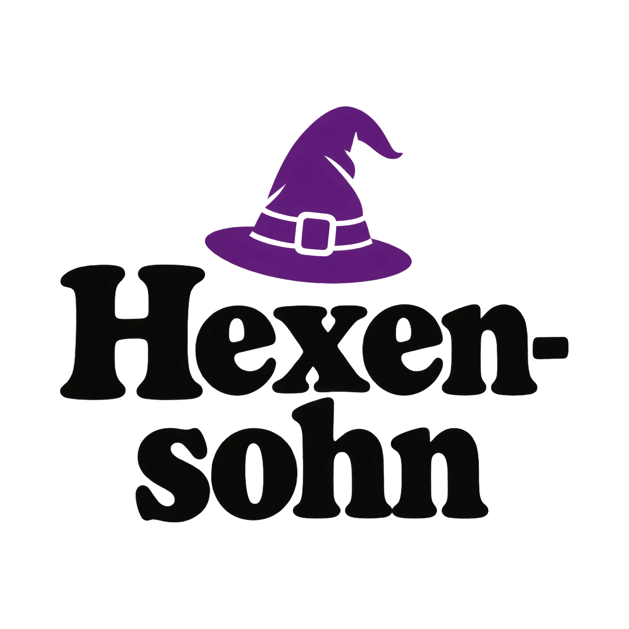 Bügelbild Hexensohn, Halloween Shirt Spruch als Grafik auf weißem Hintergrund (BB017012)