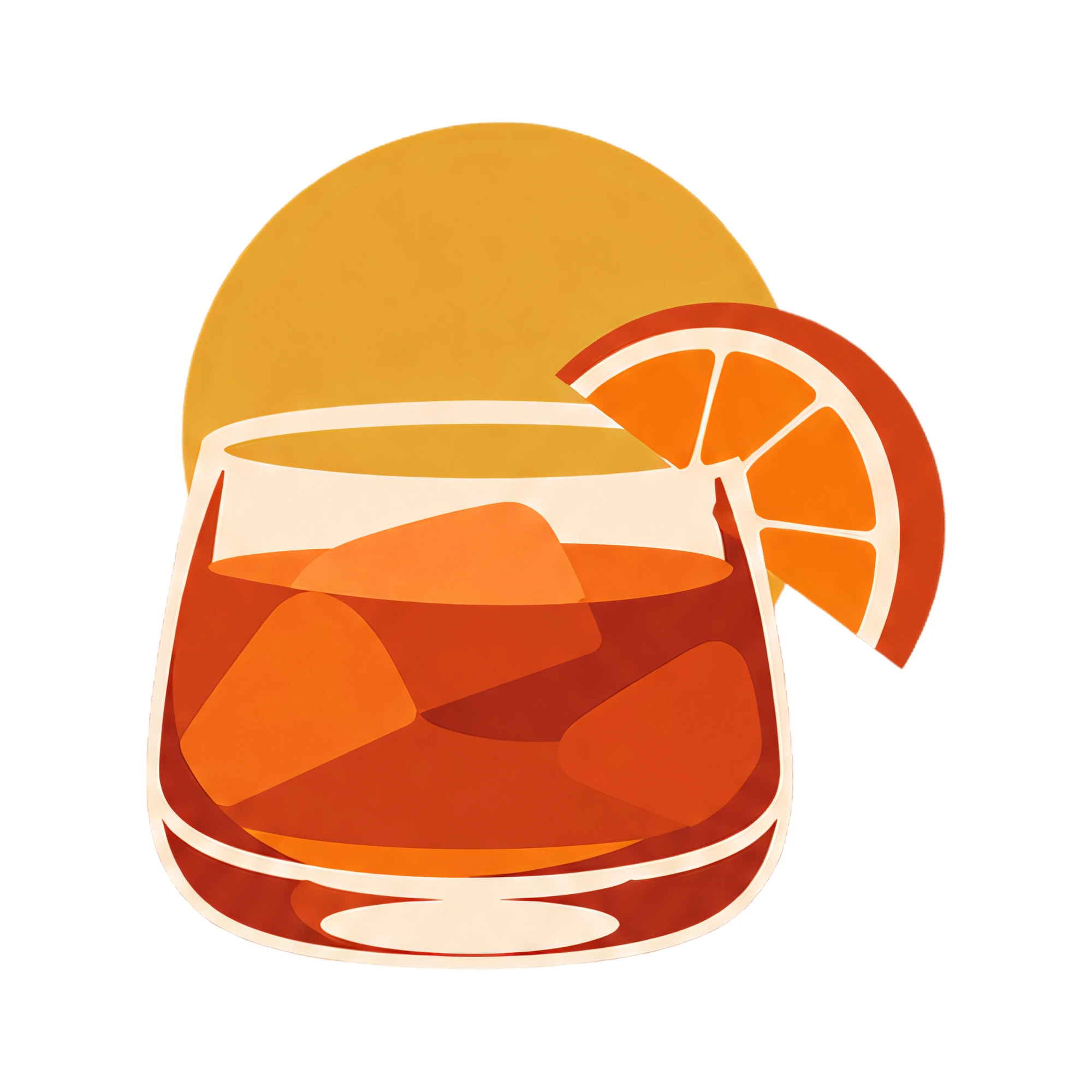 Bügelbild Apero Sonnenuntergang | Lustiger Shirt Motiv als Grafik auf weißem Hintergrund (BB016077)