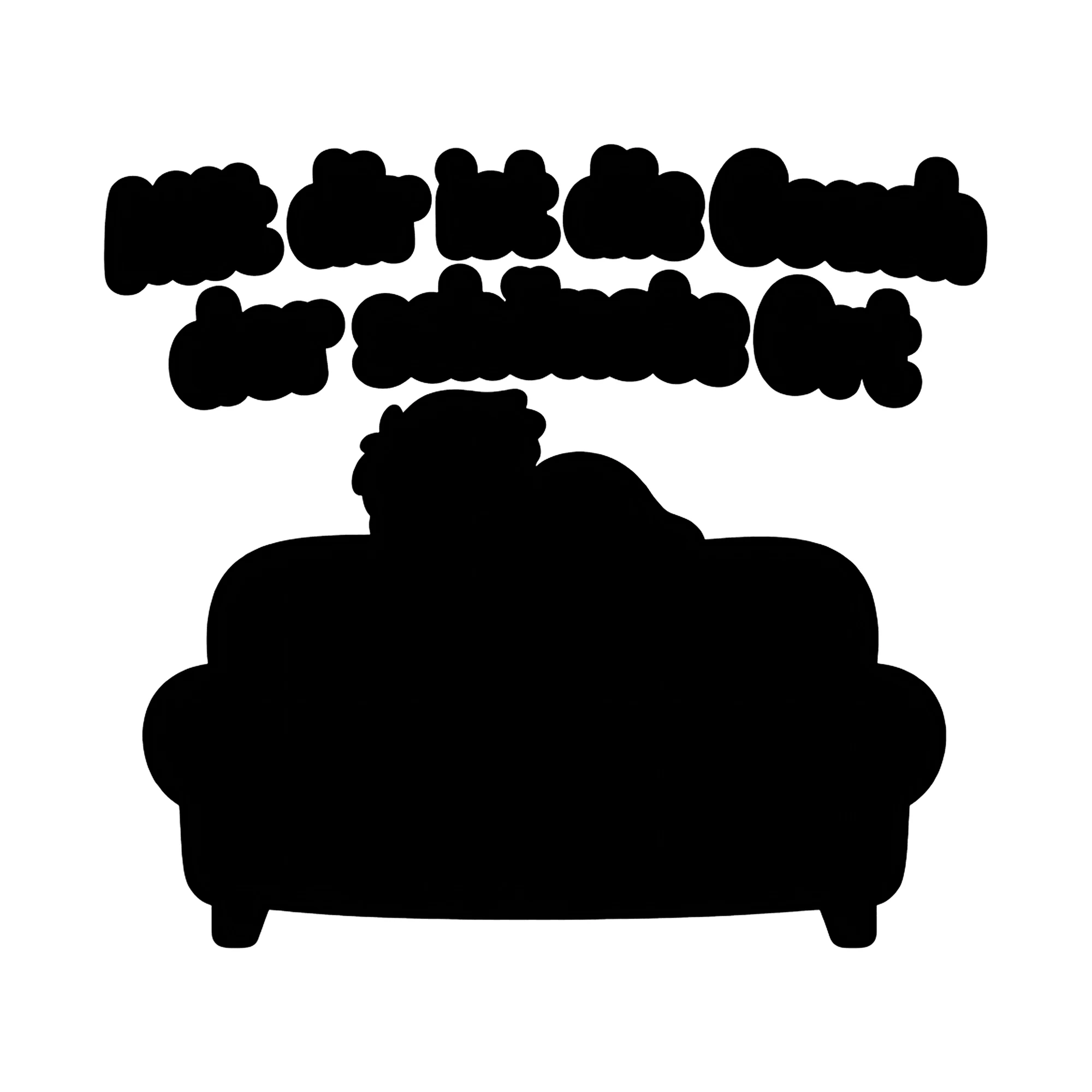 Bügelbild Mit dir ist die Couch der schönste Ort als Grafik auf weißem Hintergrund (BB019138)