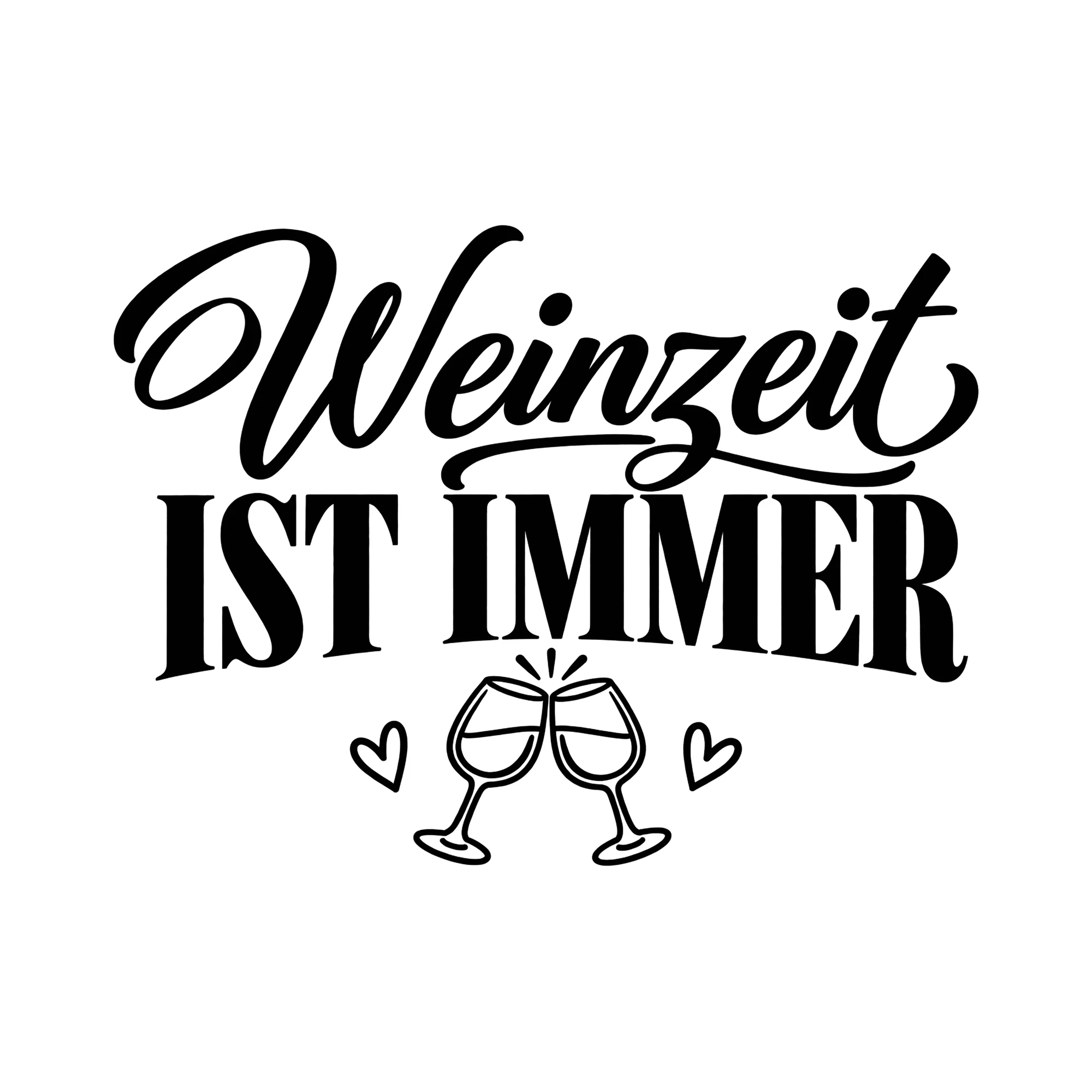 Bügelbild Weinzeit ist immer als Grafik auf weißem Hintergrund (BB011860)