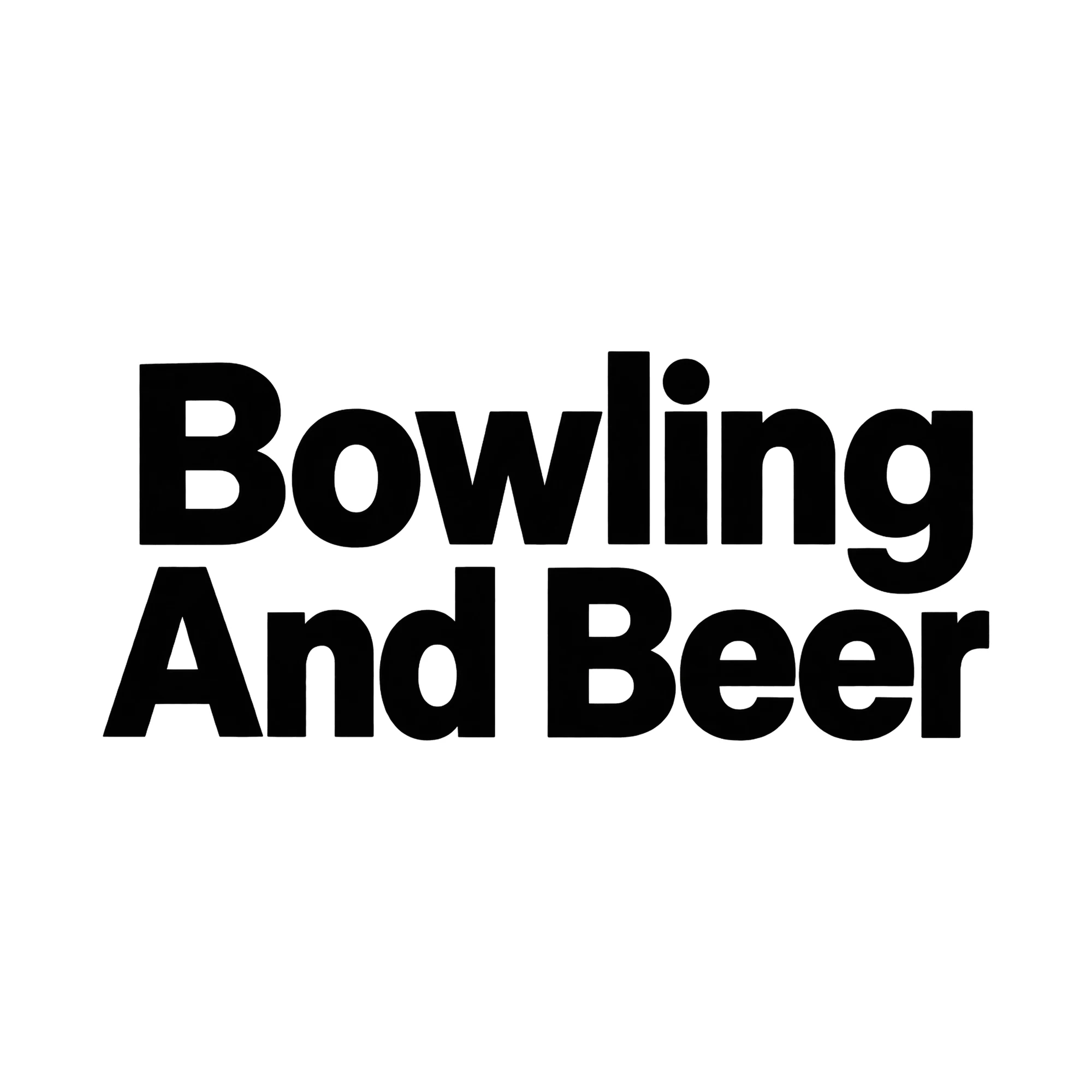 Bügelbild Bowling And Beer, Party Shirt Spruch als Grafik auf weißem Hintergrund (BB014978)