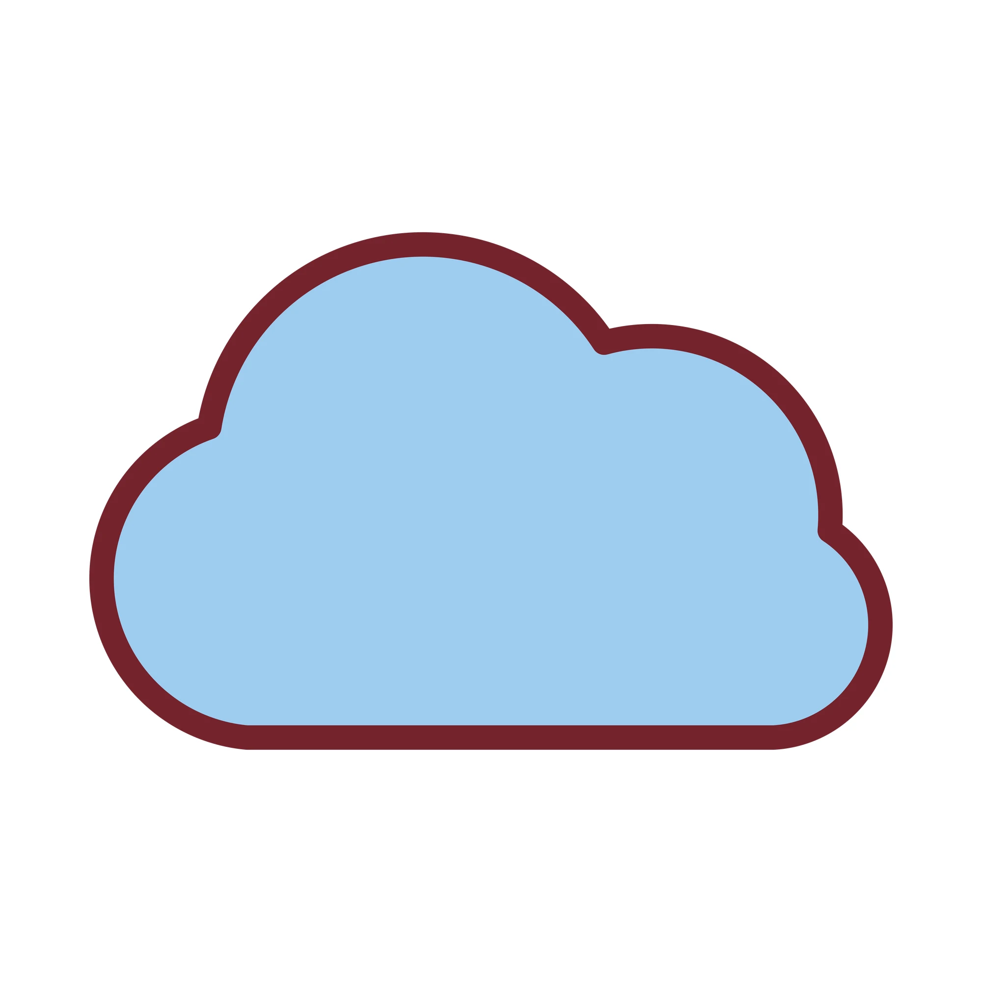 Bügelbild Wolke als Grafik auf weißem Hintergrund (BB010342)