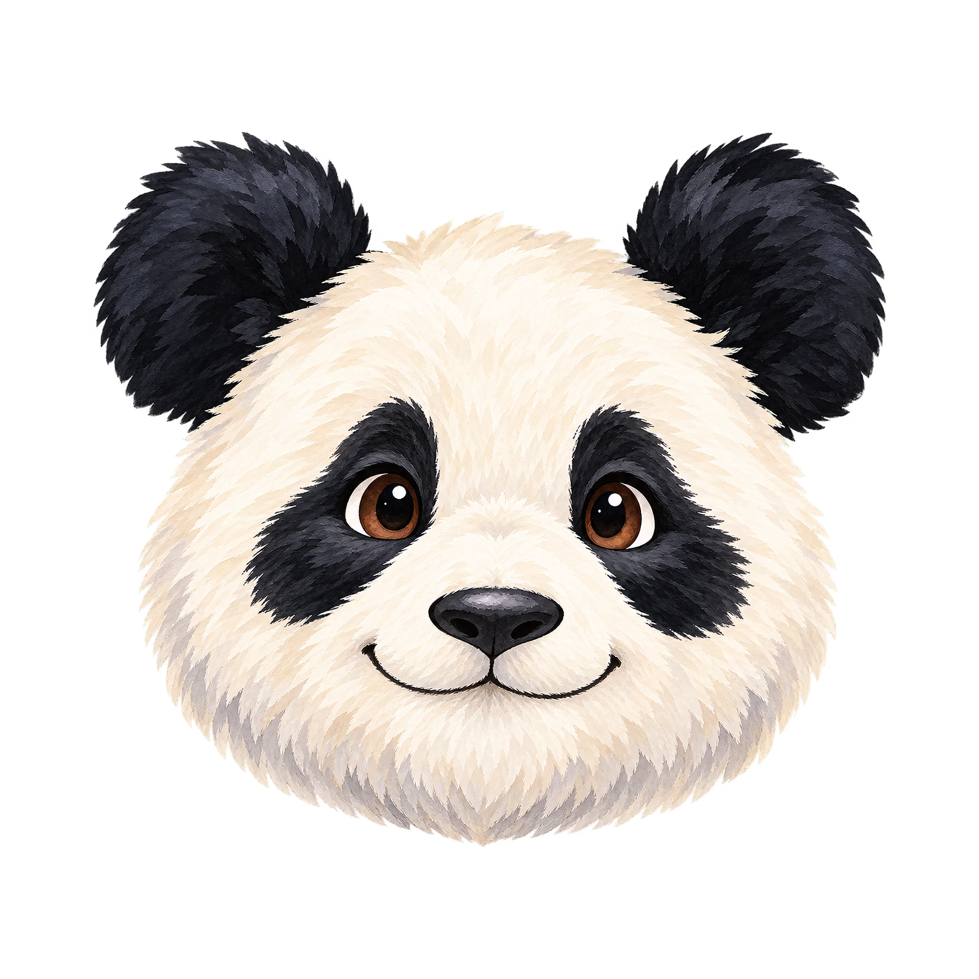 Bügelbild Aquarell Panda, Tiere Shirt Motiv als Grafik auf weißem Hintergrund (BB016104)
