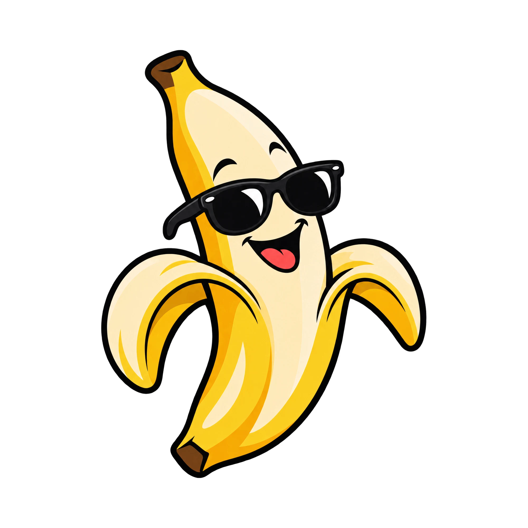 Bügelbild Banana, Lustiger Shirt Motiv als Grafik auf weißem Hintergrund (BB016033)