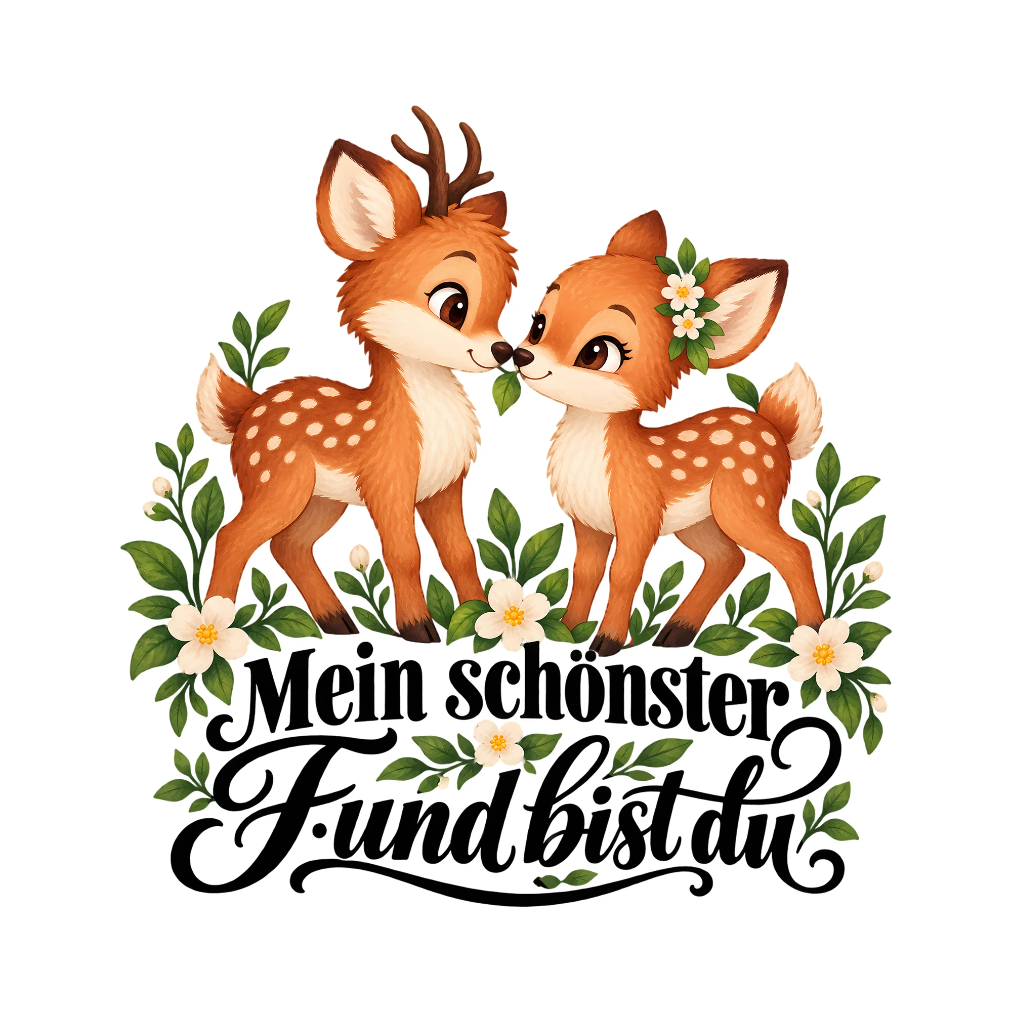 Bügelbild Mein schönster Fund bist du als Grafik auf weißem Hintergrund (BB014238)