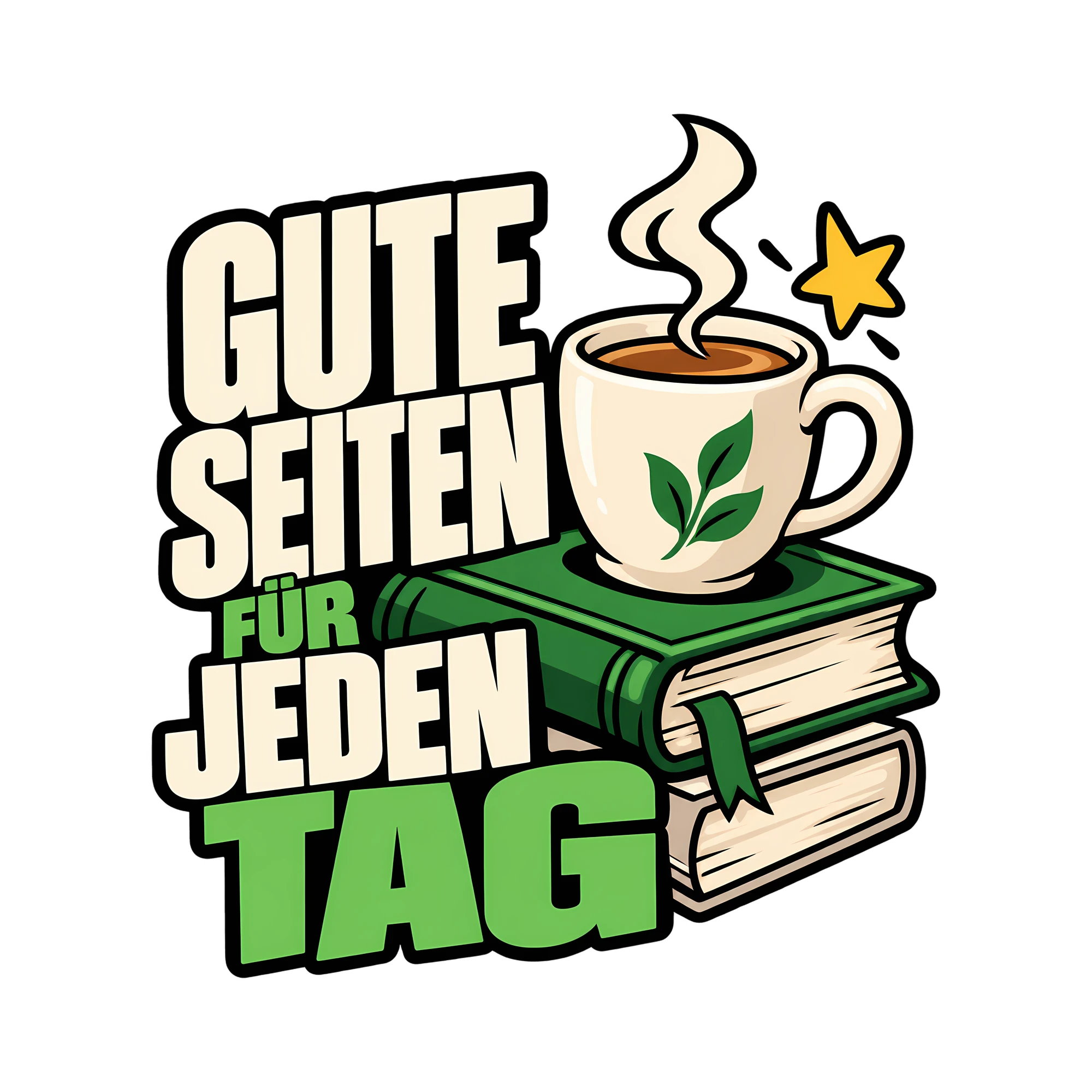 Bügelbild Gute Seiten für jeden Tag als Grafik auf weißem Hintergrund (BB012846)