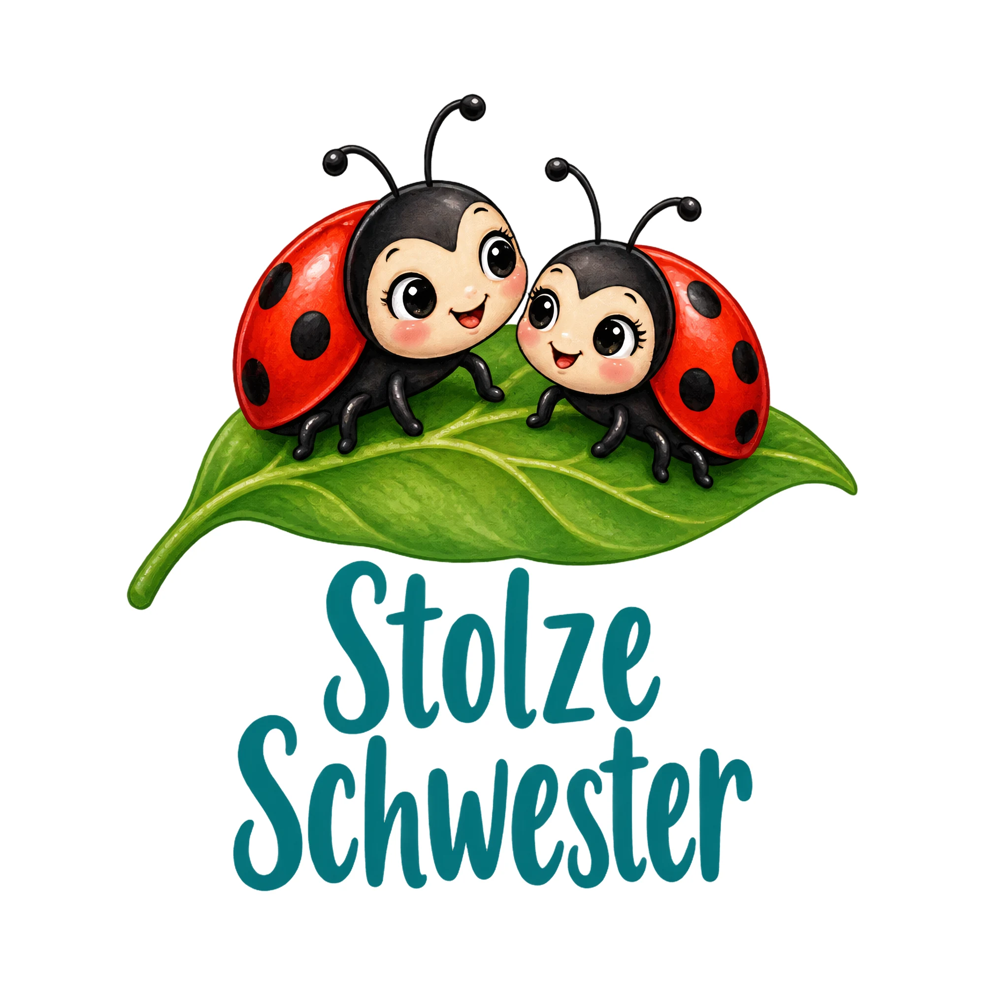 Bügelbild Stolze Schwester, Babybody bügeln Motiv als Grafik auf weißem Hintergrund (BB017040)