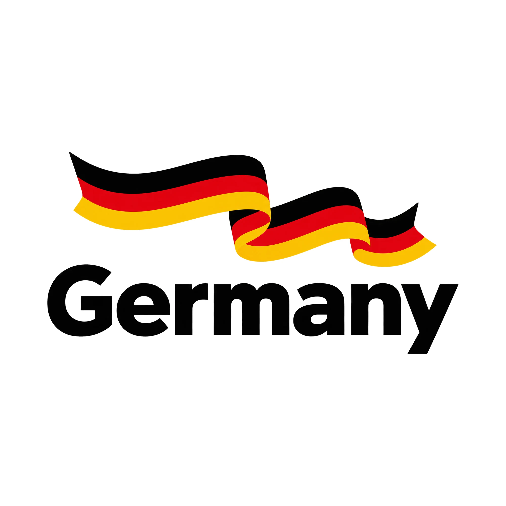 Bügelbild Germany, Urlaub Shirt Spruch als Grafik auf weißem Hintergrund (BB015395)