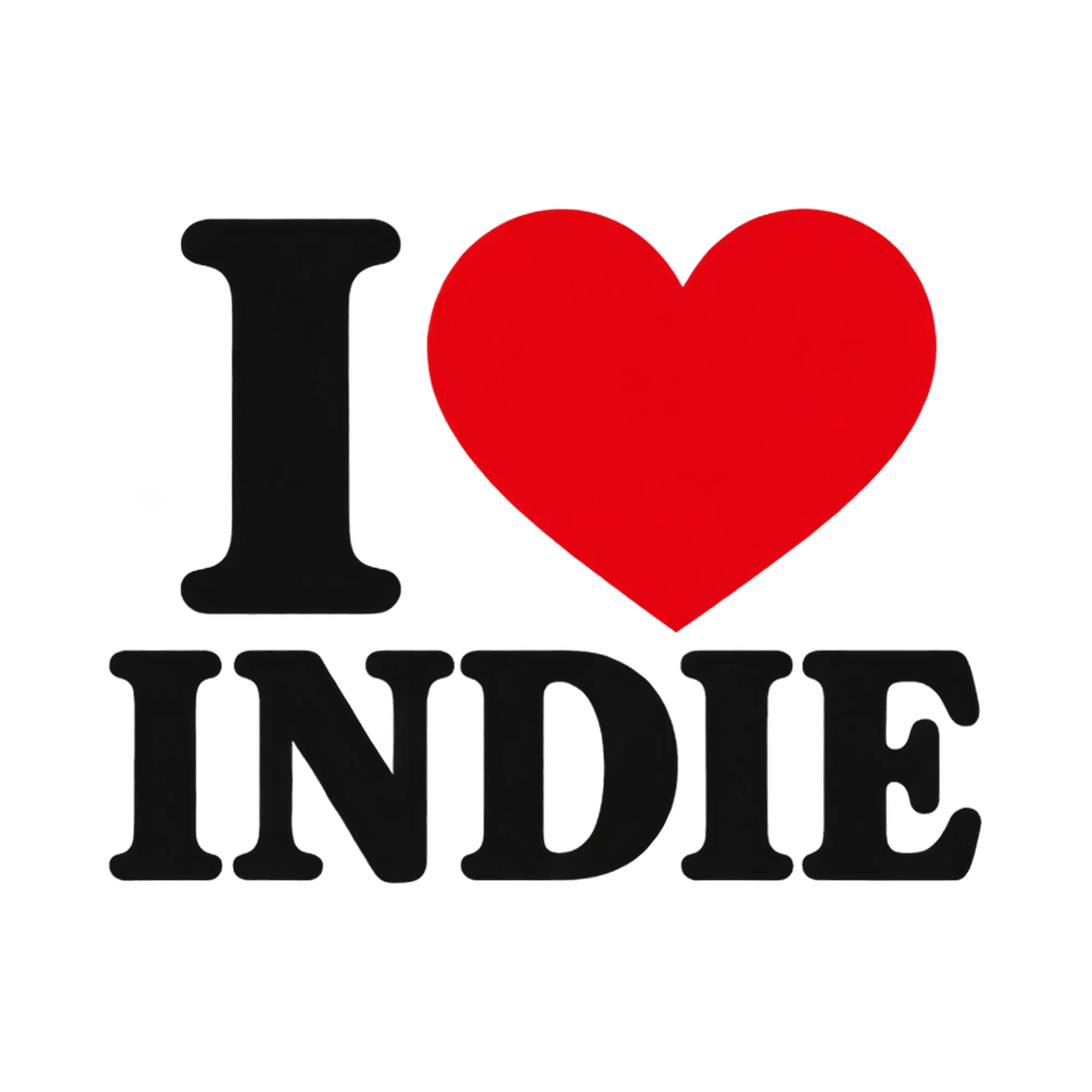 Bügelbild I Indie, Lustiger Shirt Spruch als Grafik auf weißem Hintergrund (BB018105)
