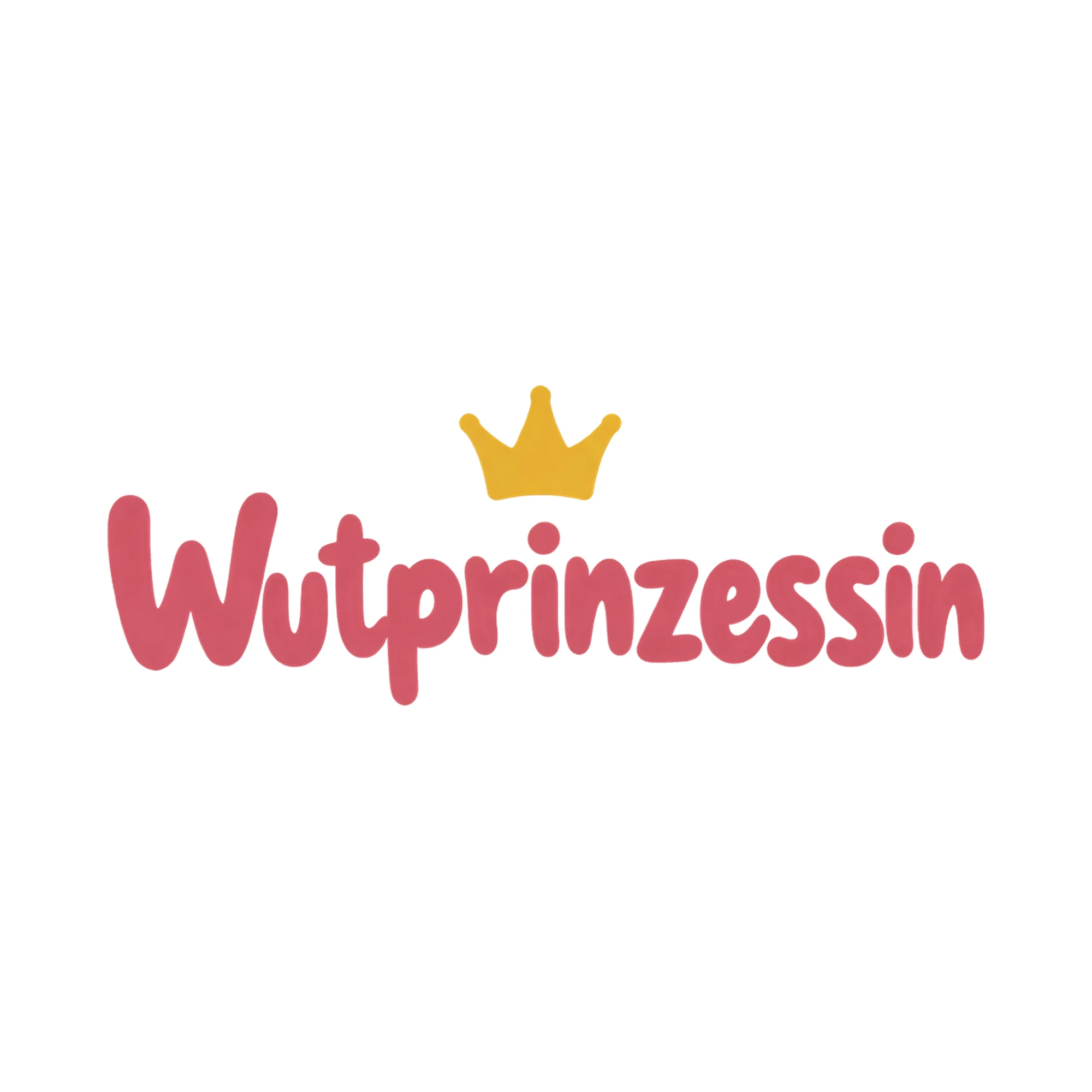 Bügelbild Wutprinzessin als Grafik auf weißem Hintergrund (BB021429)
