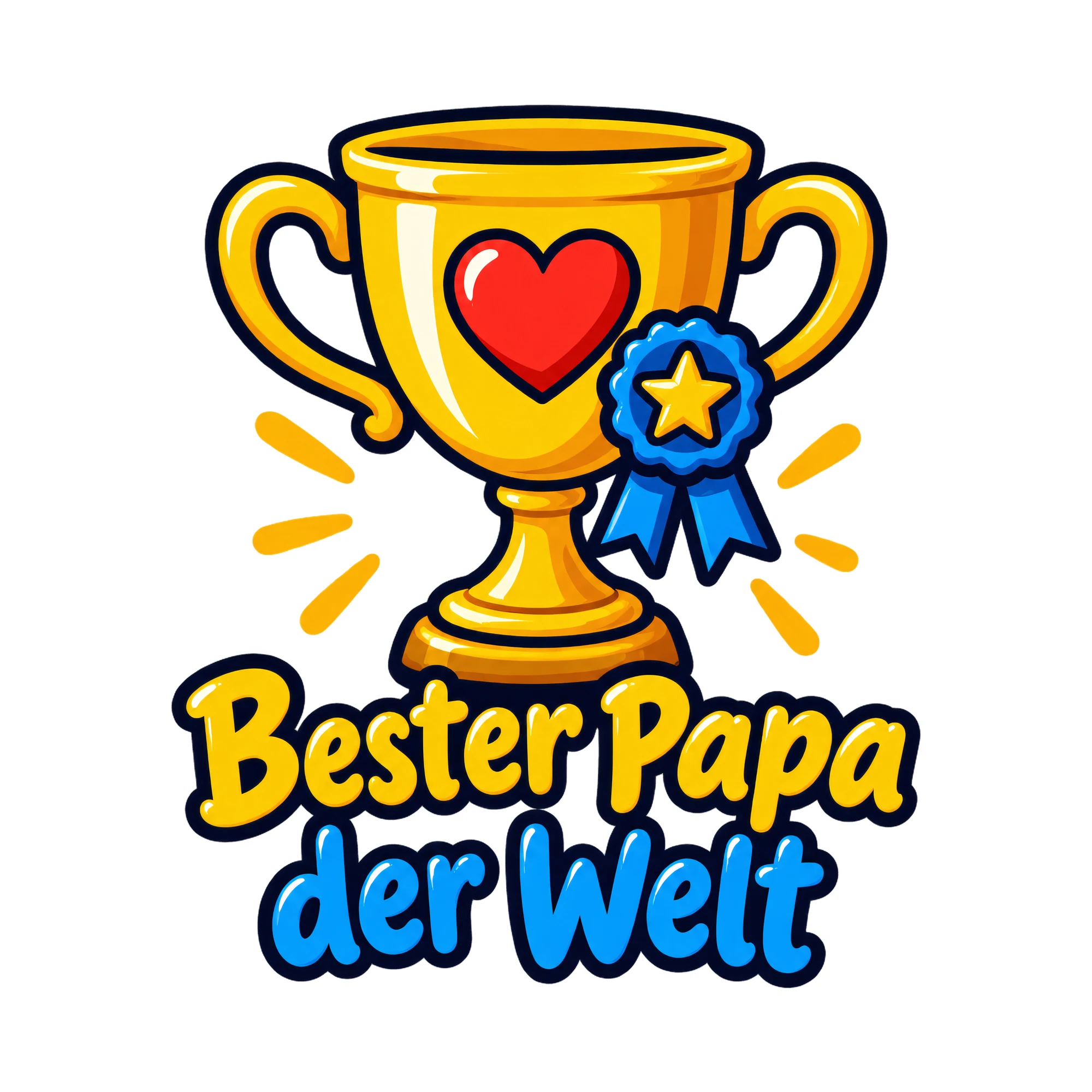 Bügelbild Bester Papa der Welt 2, Mama Papa Shirt Spruch als Grafik auf weißem Hintergrund (BB016705)
