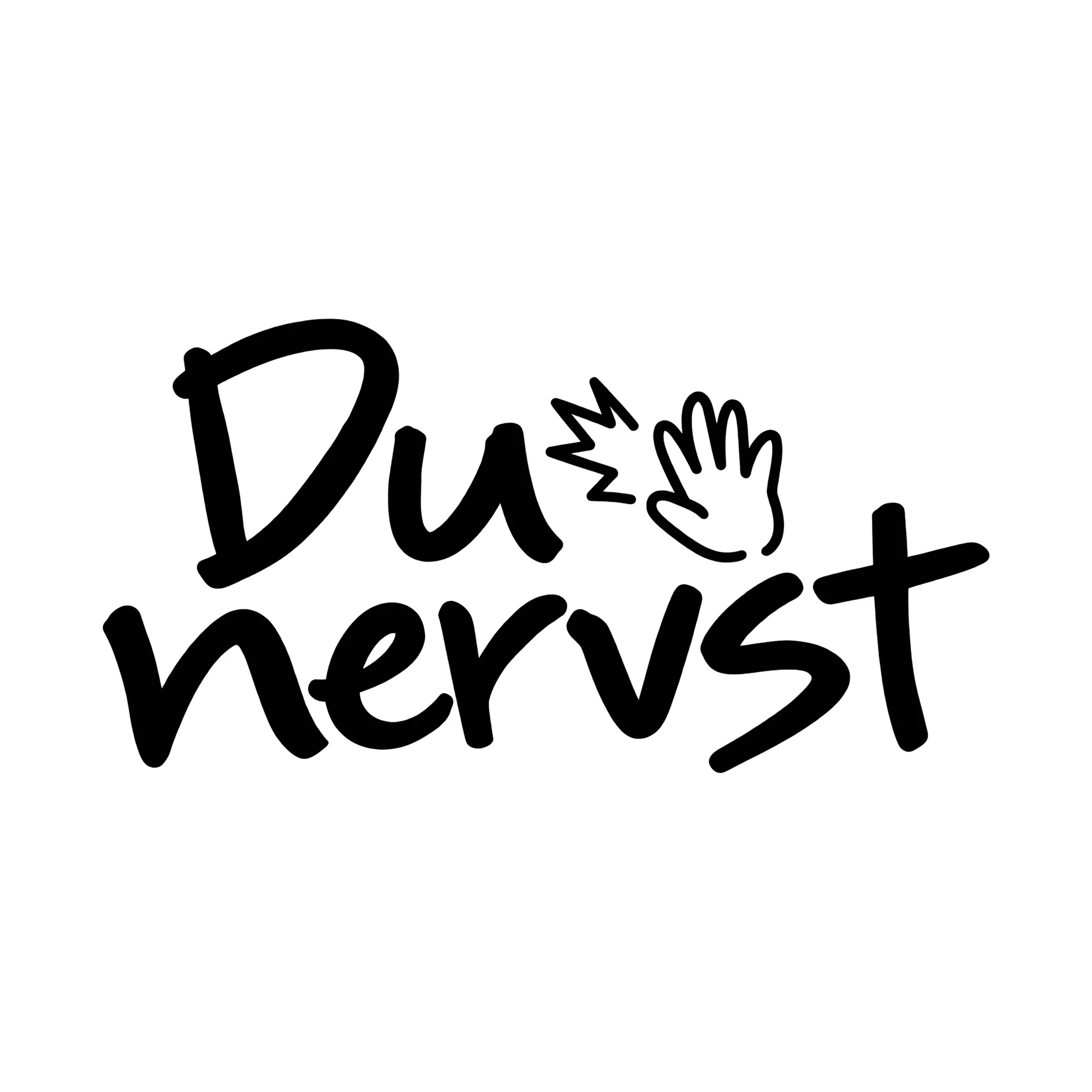Bügelbild Du nervst, Lustiger Shirt Spruch als Grafik auf weißem Hintergrund (BB014743)