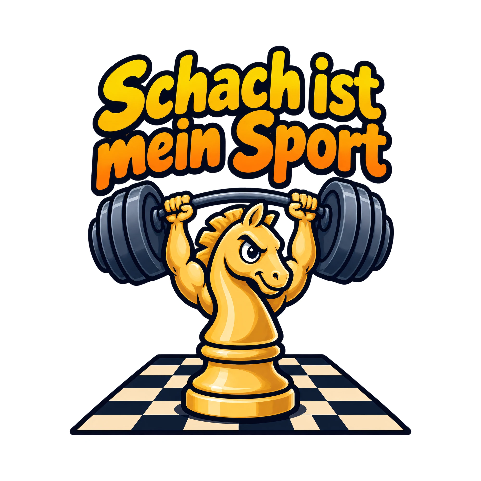 Bügelbild Schach ist mein Sport als Grafik auf weißem Hintergrund (BB019359)