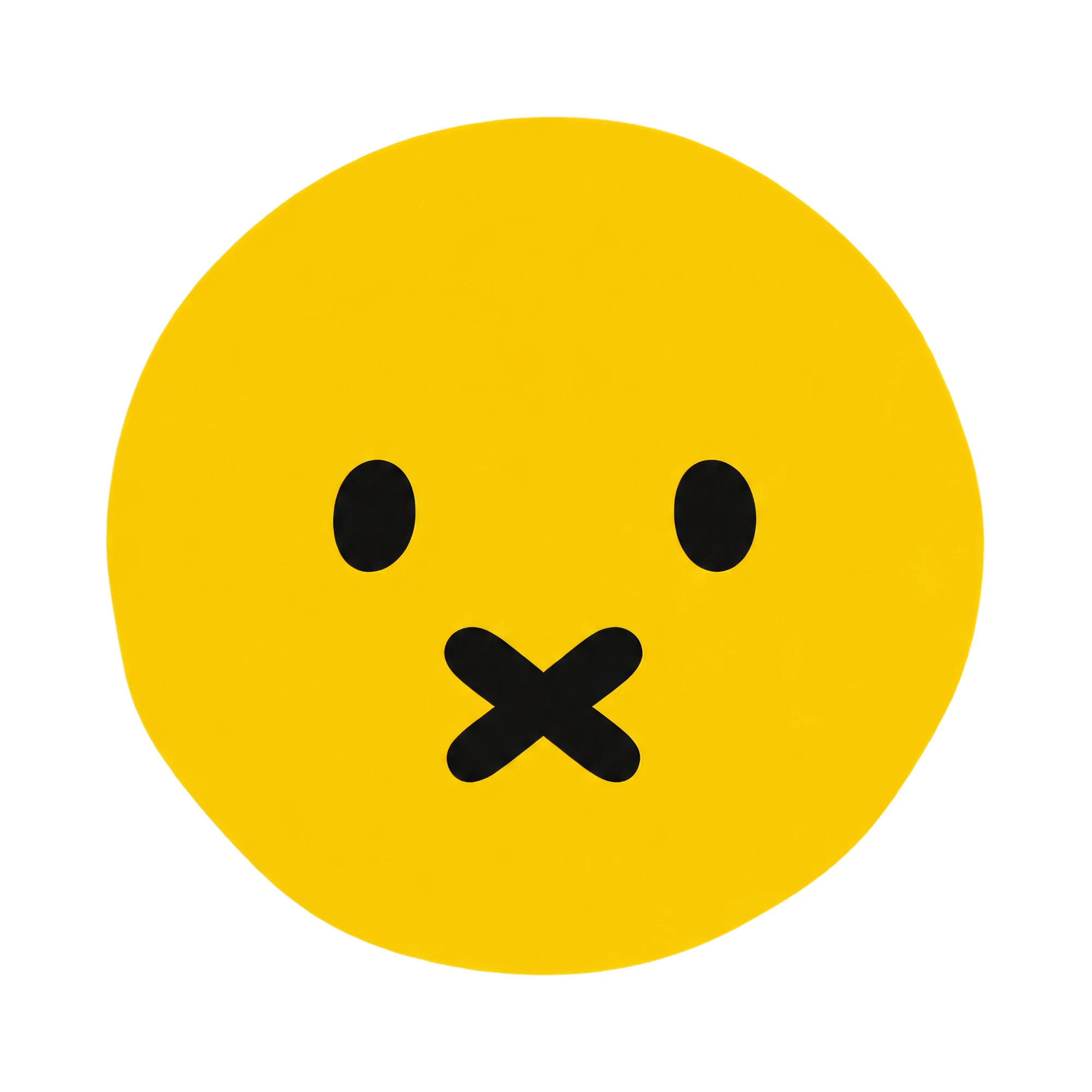 Bügelbild Silent Smiley als Grafik auf weißem Hintergrund (BB016057)