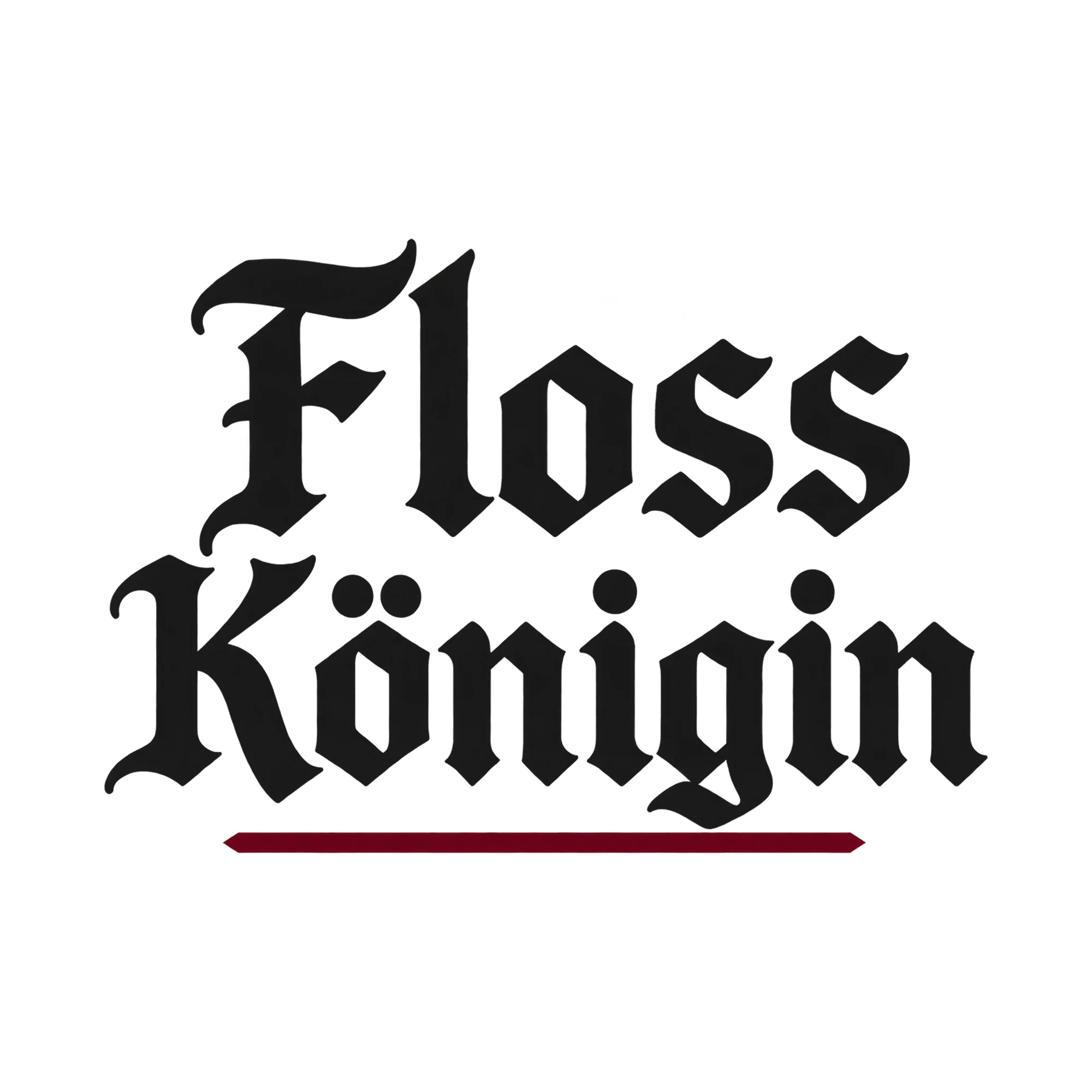 Bügelbild Floss Königin, Lustiger Shirt Spruch als Grafik auf weißem Hintergrund (BB016045)