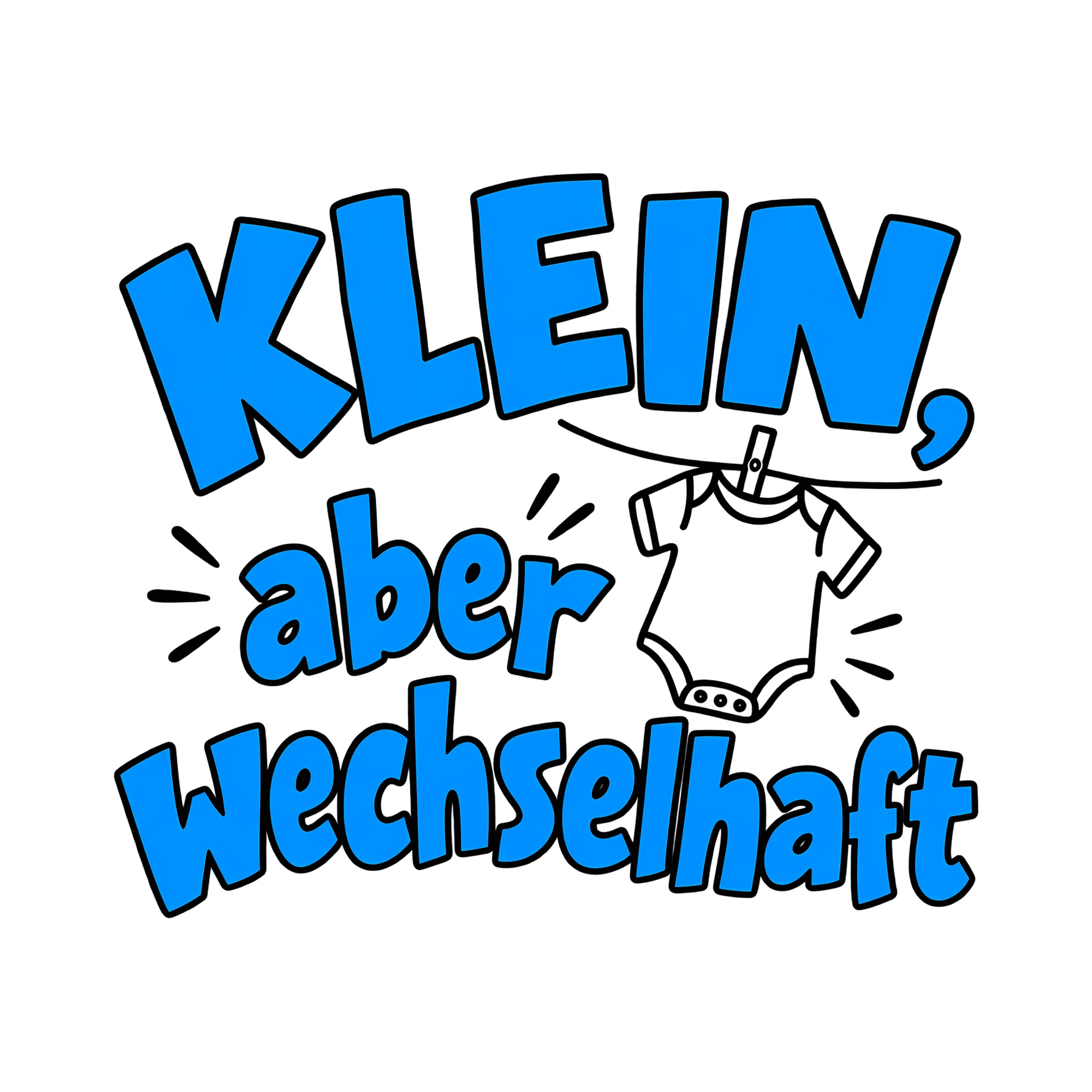 Bügelbild Klein, aber wechselhaft als Grafik auf weißem Hintergrund (BB014515)