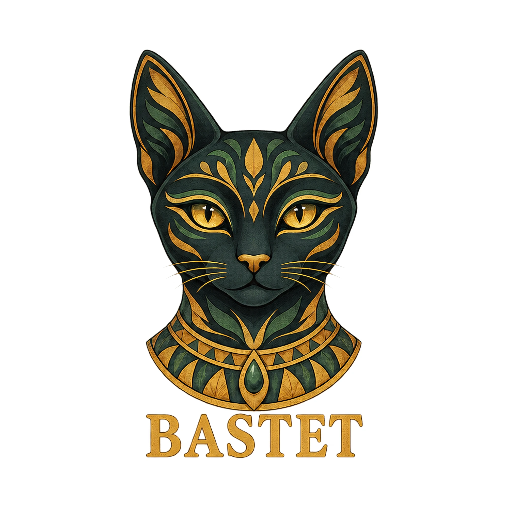 Bügelbild Bastet, Lustiger Shirt Spruch als Grafik auf weißem Hintergrund (BB018051)