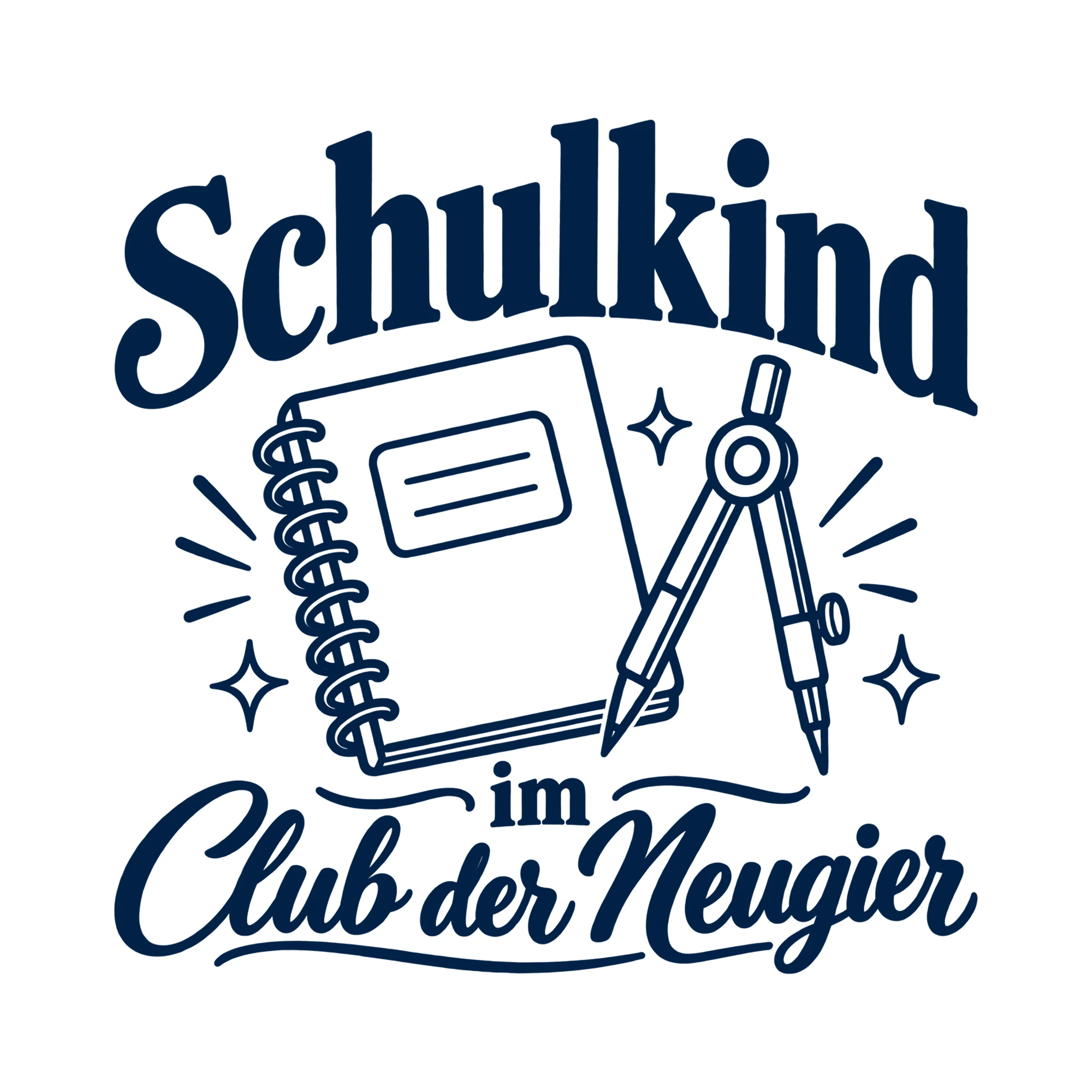 Bügelbild Schulkind im Club der Neugier als Grafik auf weißem Hintergrund (BB012033)