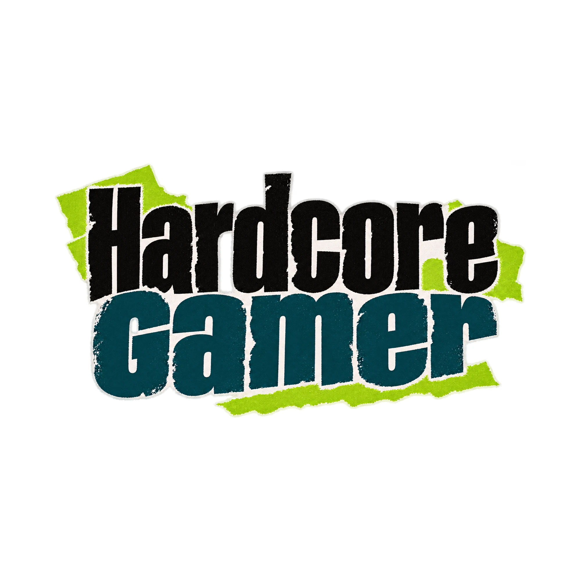 Bügelbild Hardcore Gamer, Hobby Shirt Spruch als Grafik auf weißem Hintergrund (BB015245)