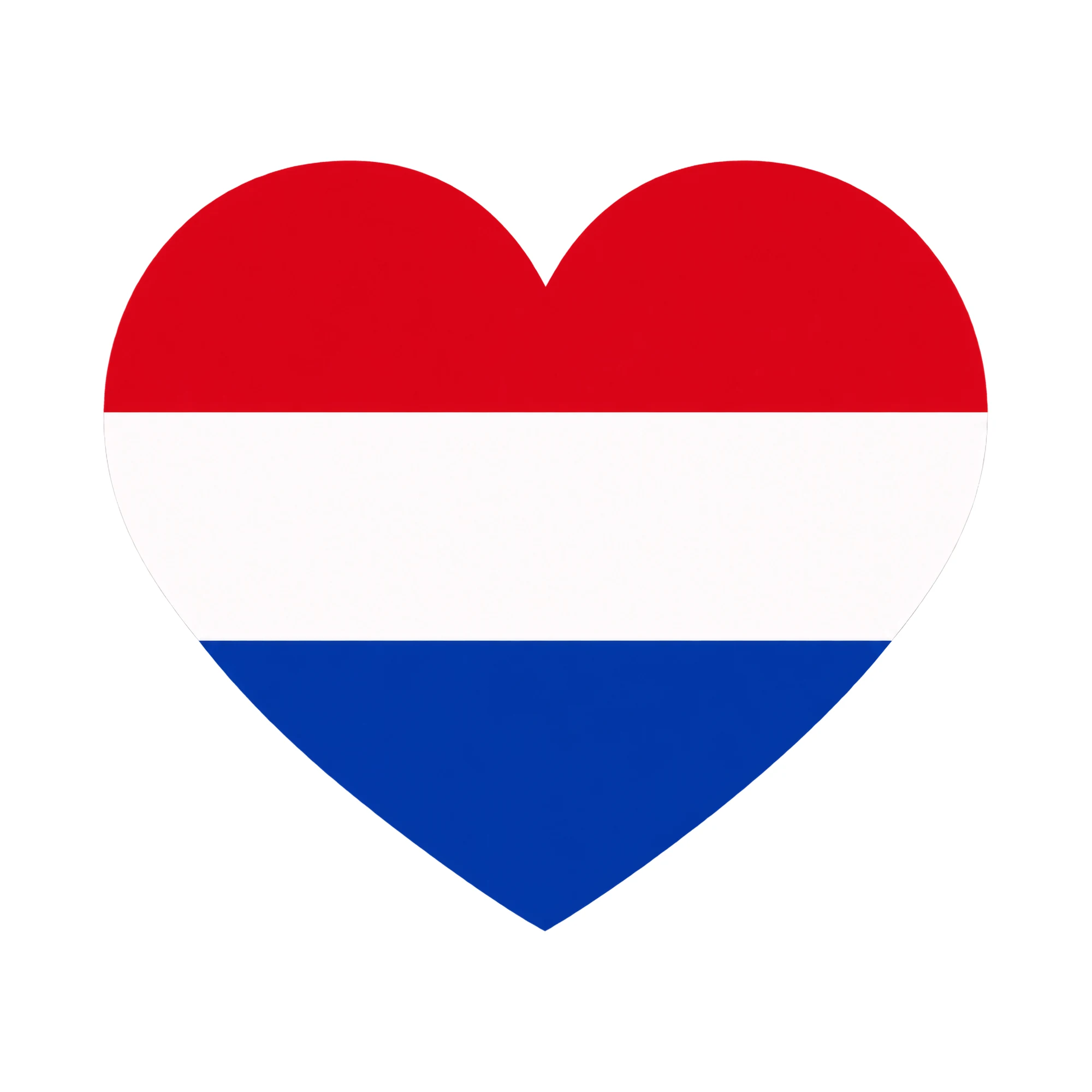 Bügelbild Herz Flagge Niederlande, Lustiger Shirt Motiv als Grafik auf weißem Hintergrund (BB015723)