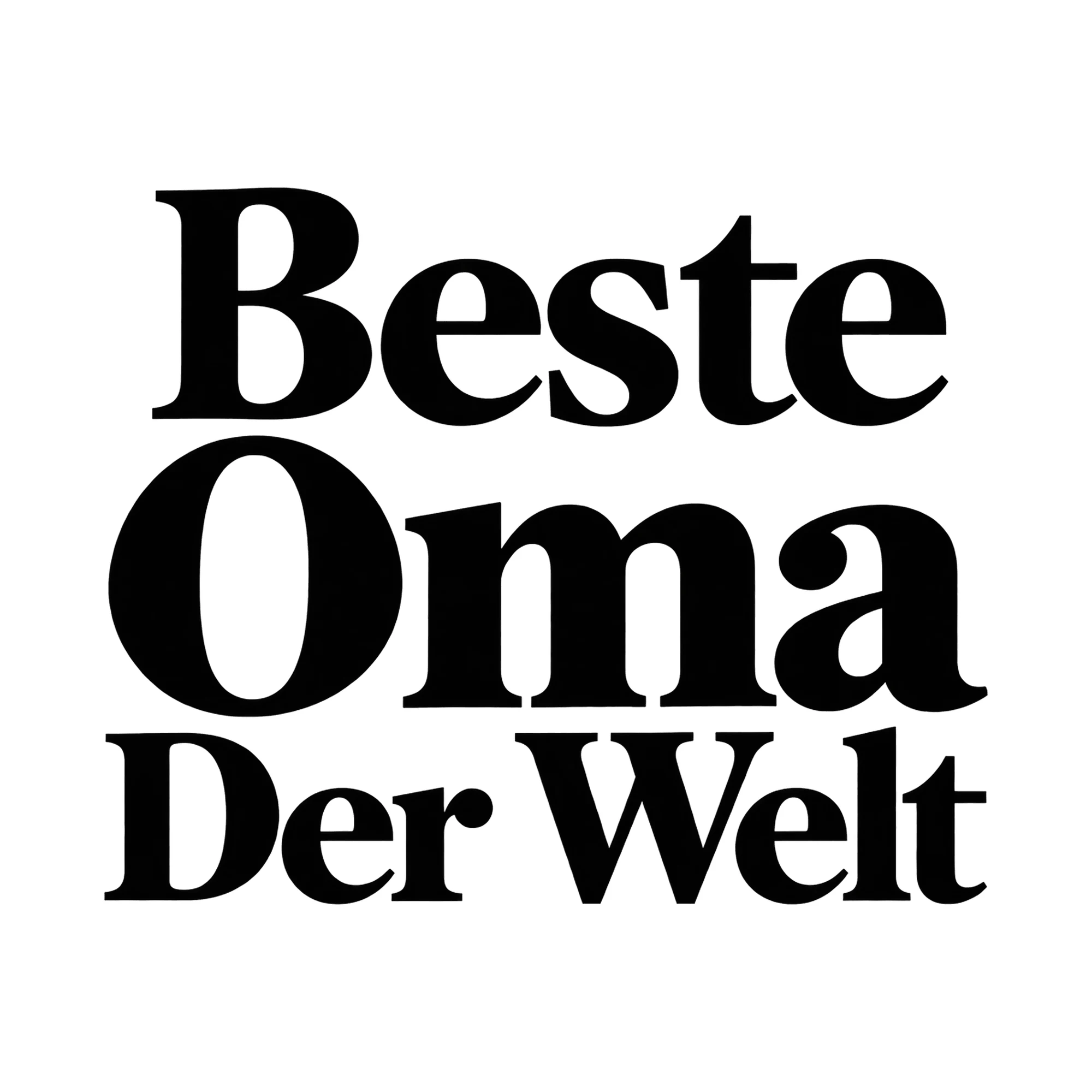 Bügelbild „Beste Oma der Welt“, Großeltern Shirt Spruch als Grafik auf weißem Hintergrund (BB015182)