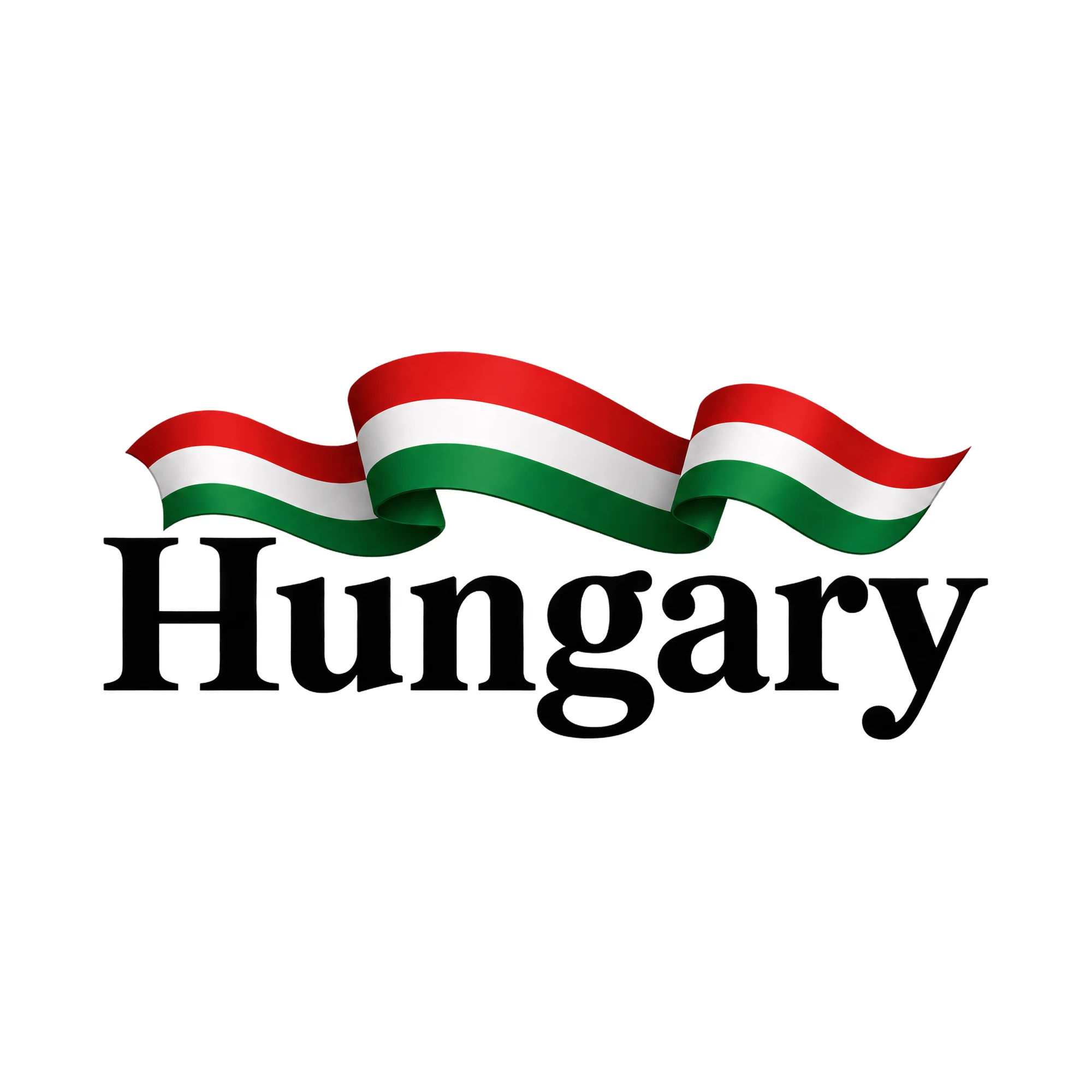 Bügelbild Hungary, Urlaub Shirt Spruch als Grafik auf weißem Hintergrund (BB015398)